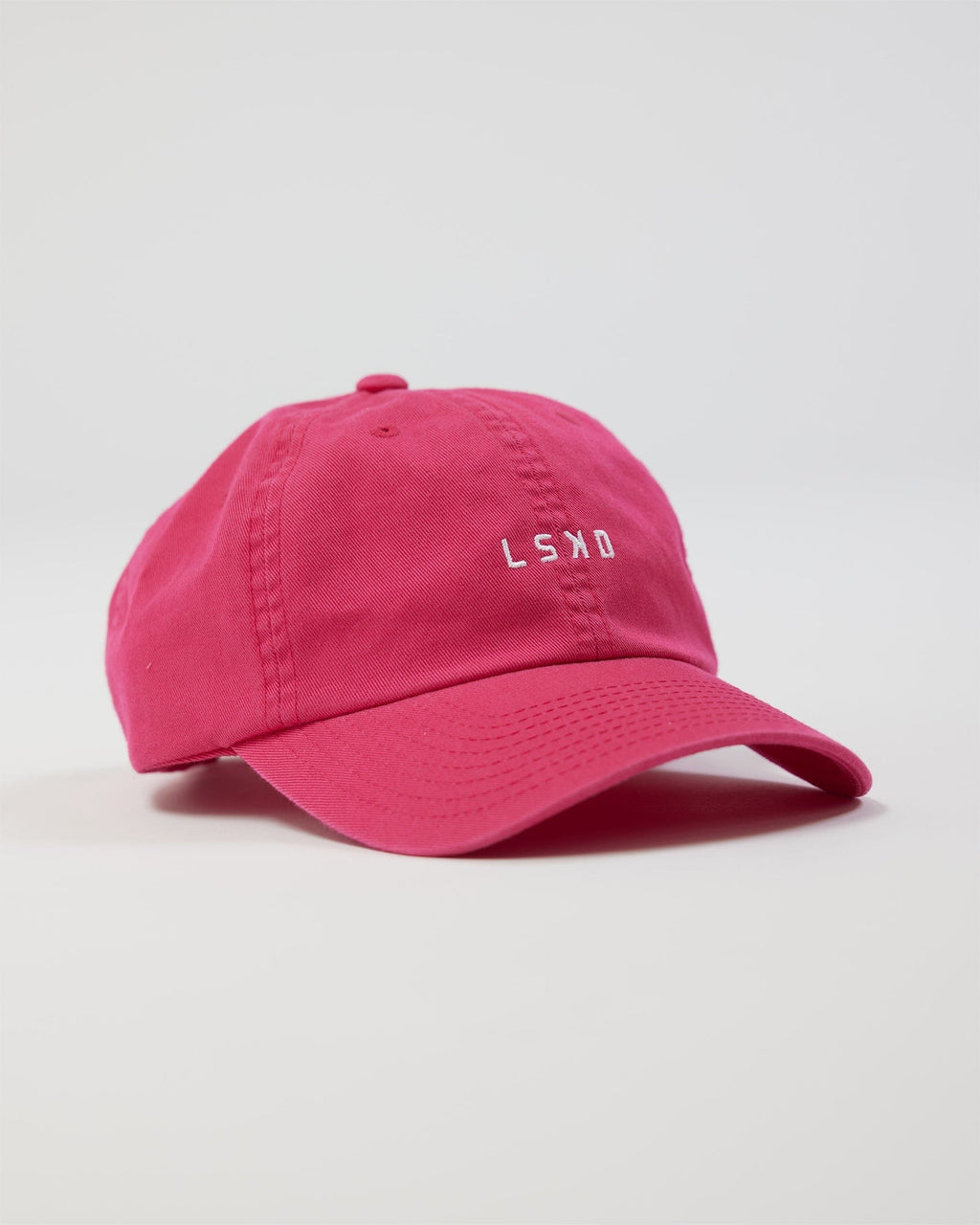 Model wearing Compact Cap - Pink-White