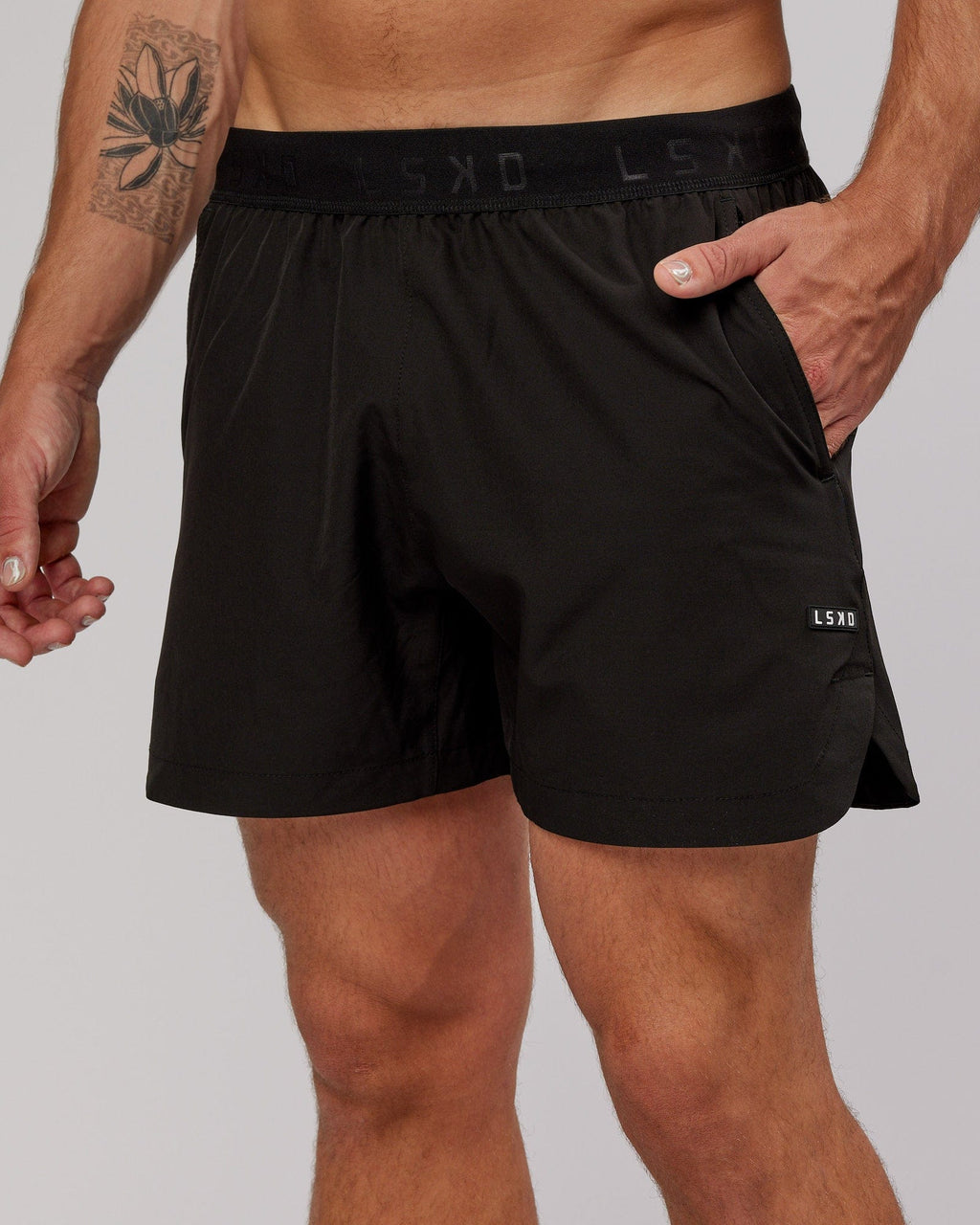Model wearing Competition 5" Performance Short - Black
