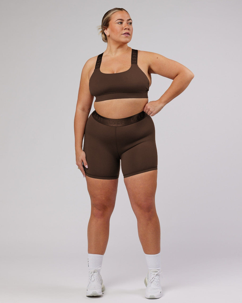 Model wearing Competition X-Short Tight - Walnut