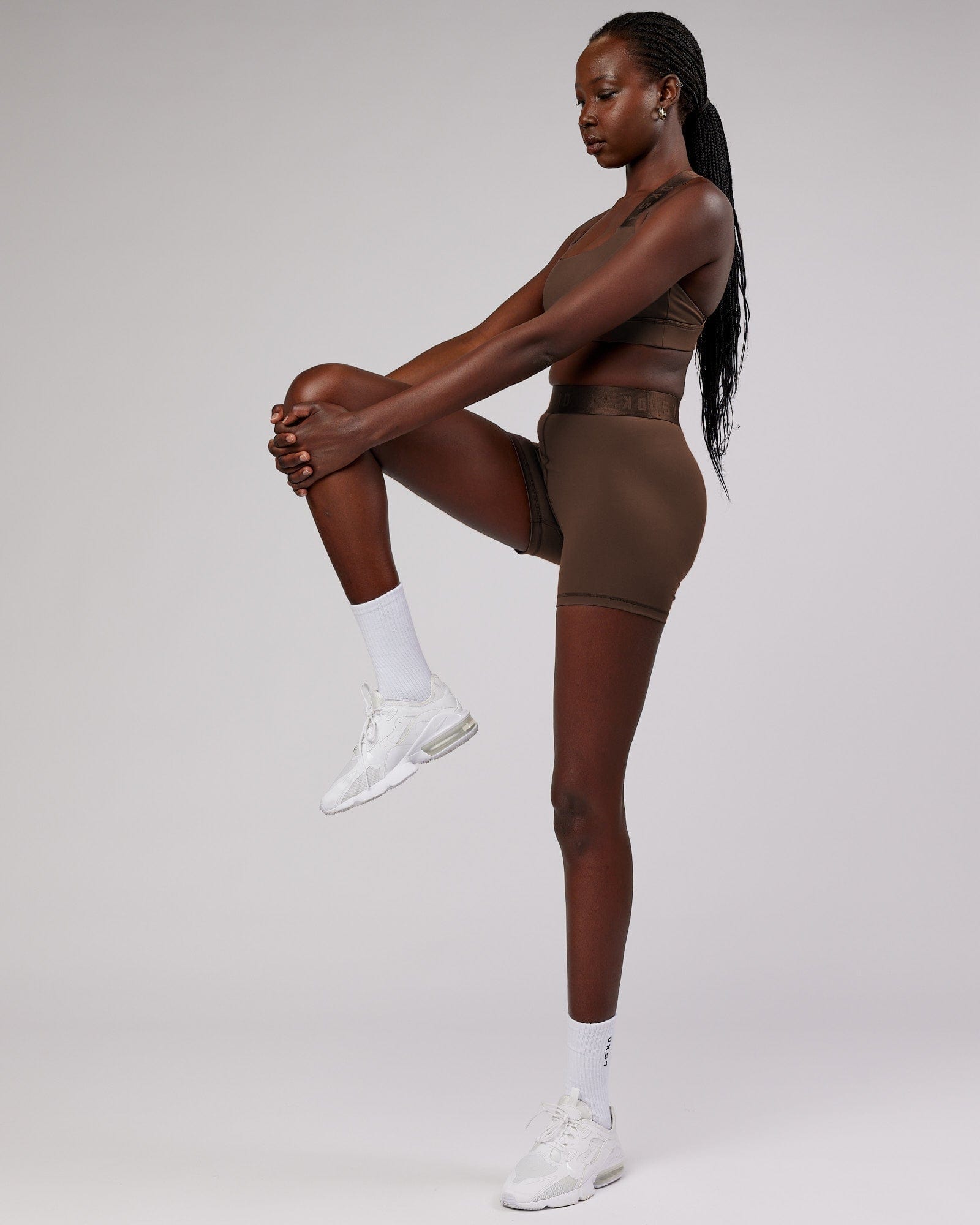 Model wearing Competition X-Short Tight - Walnut