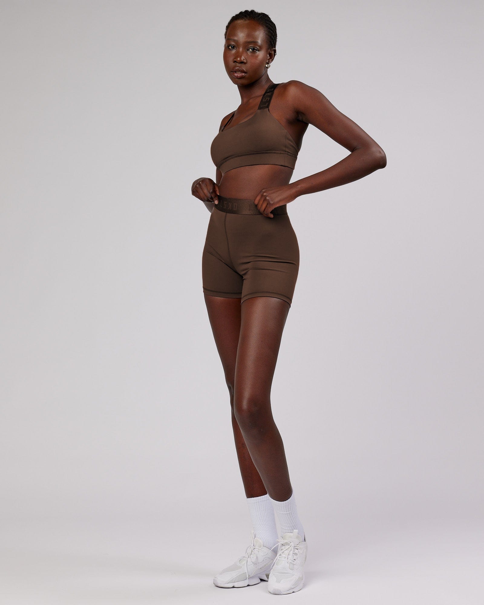 Model wearing Competition X-Short Tight - Walnut