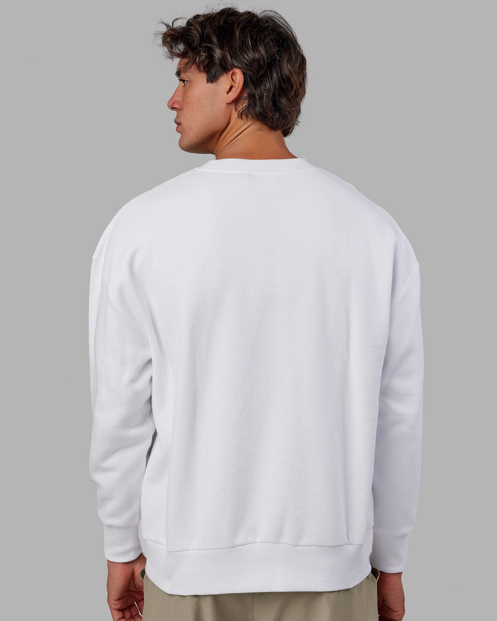 Model wearing Cornerstone Sweater Oversize - White