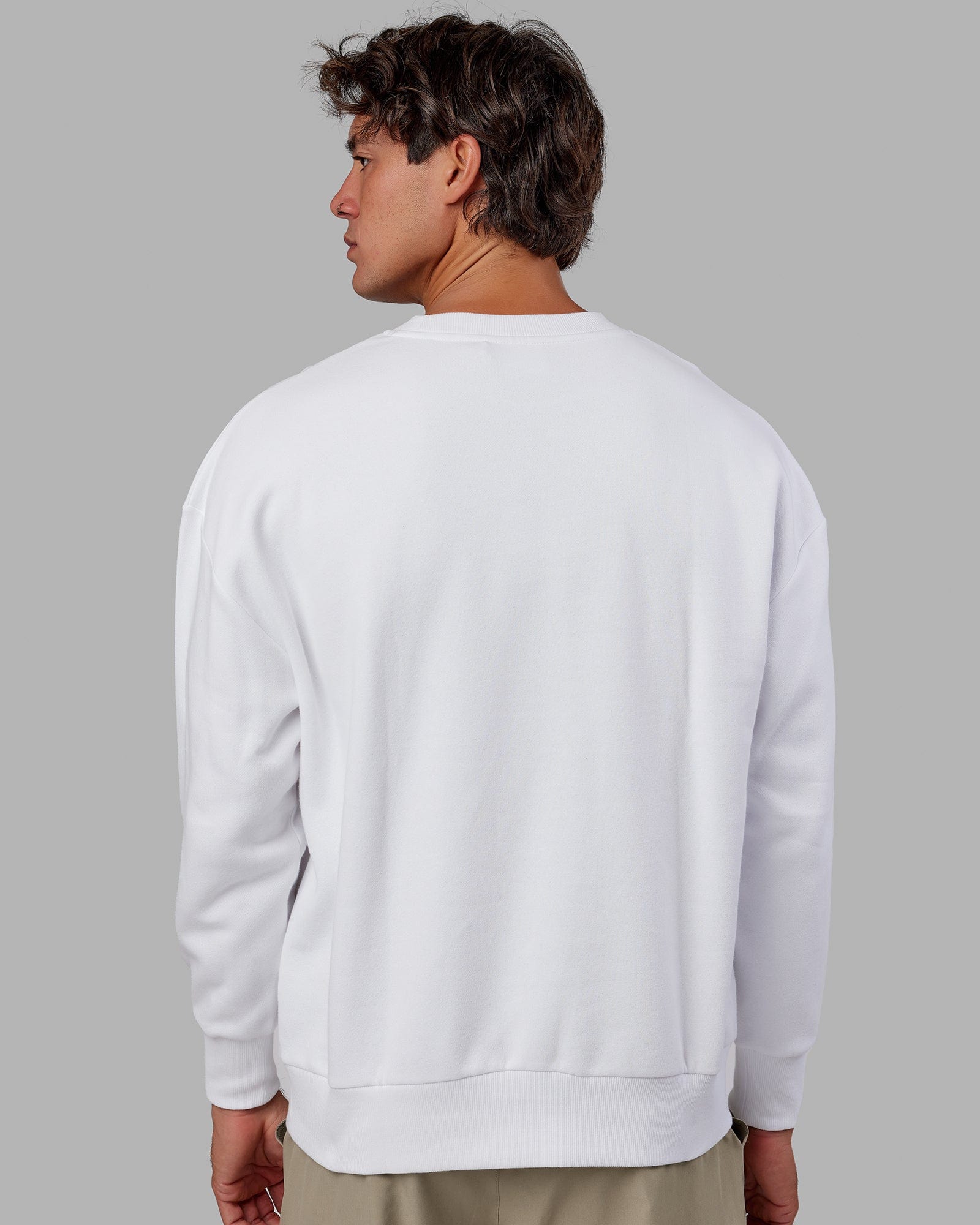 Model wearing Cornerstone Sweater Oversize - White