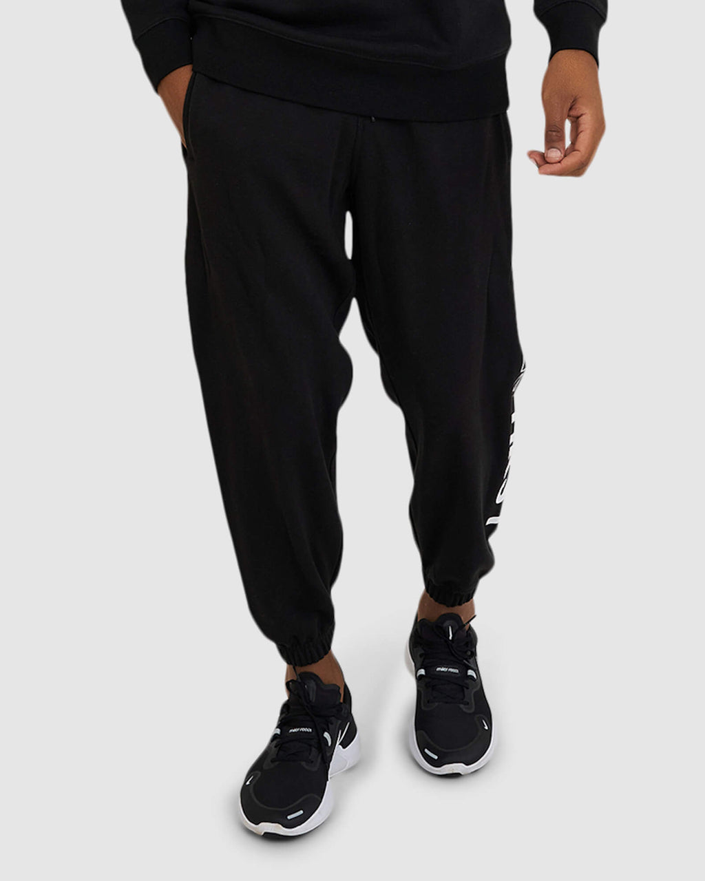 Model wearing SPRT Trackpant - Black