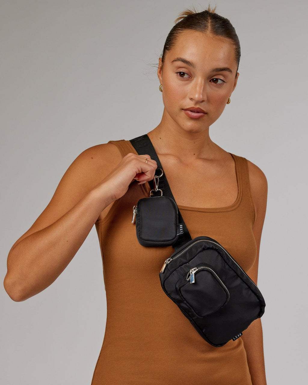 Model wearing Daily Crossbody Bag - Black