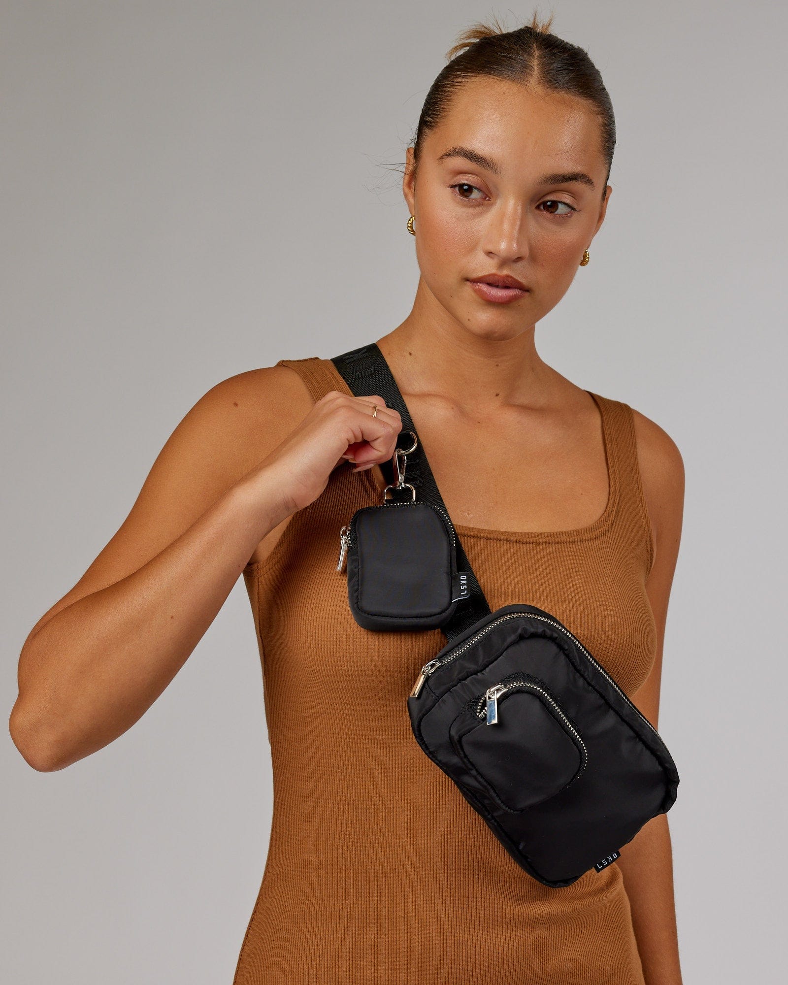 Model wearing Daily Crossbody Bag - Black