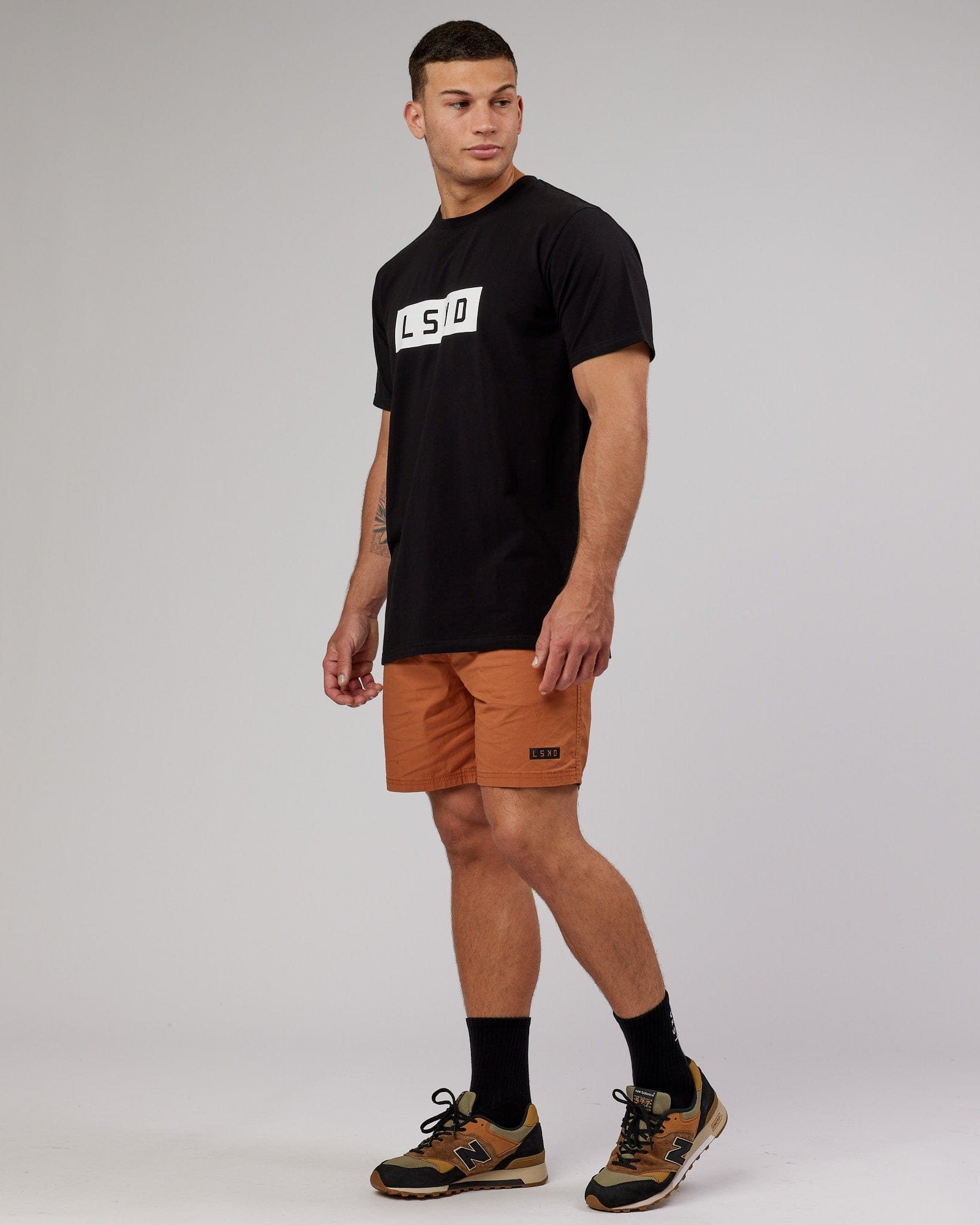 Model wearing Daily Short - Auburn