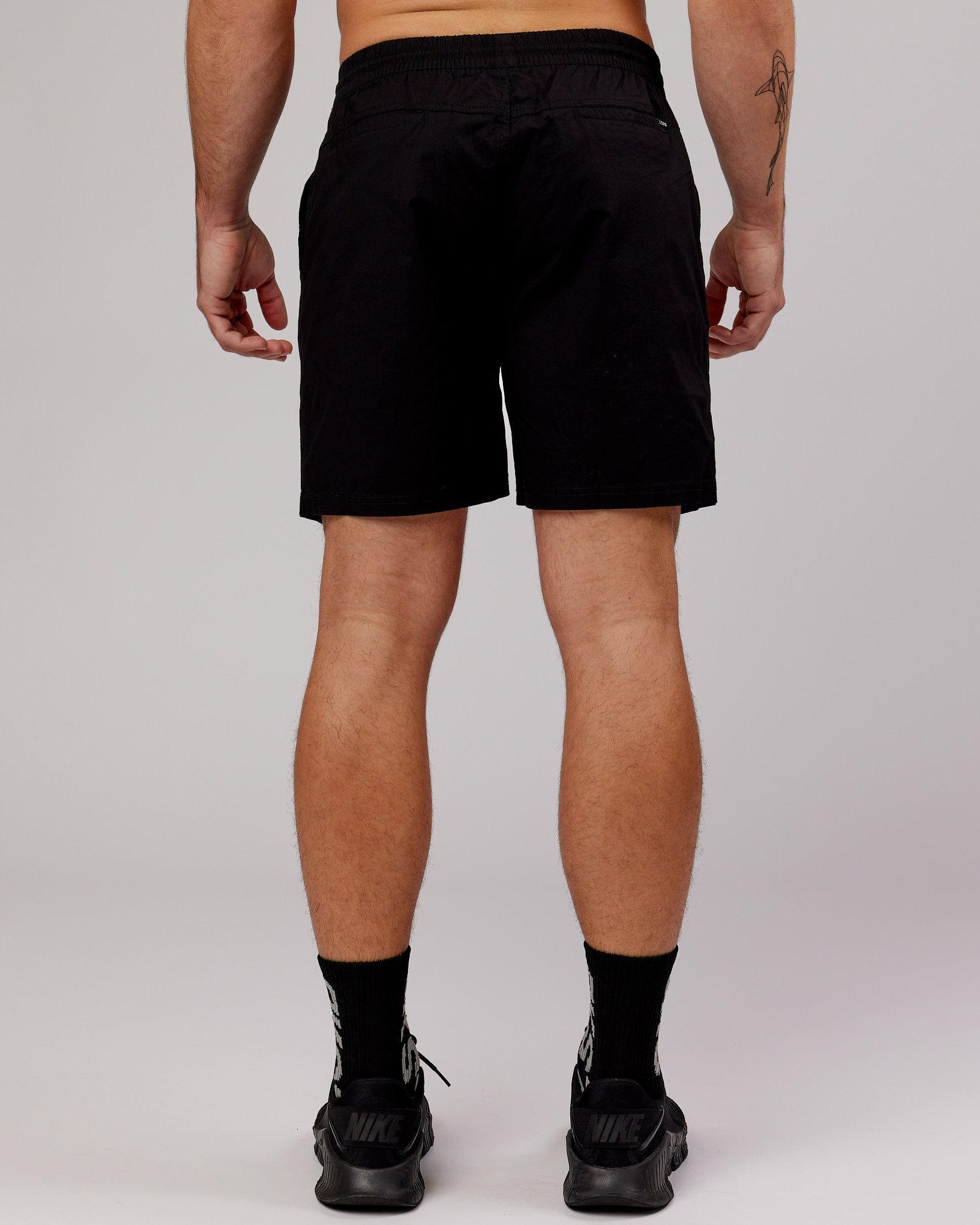 Model wearing Daily Short - Black-Black