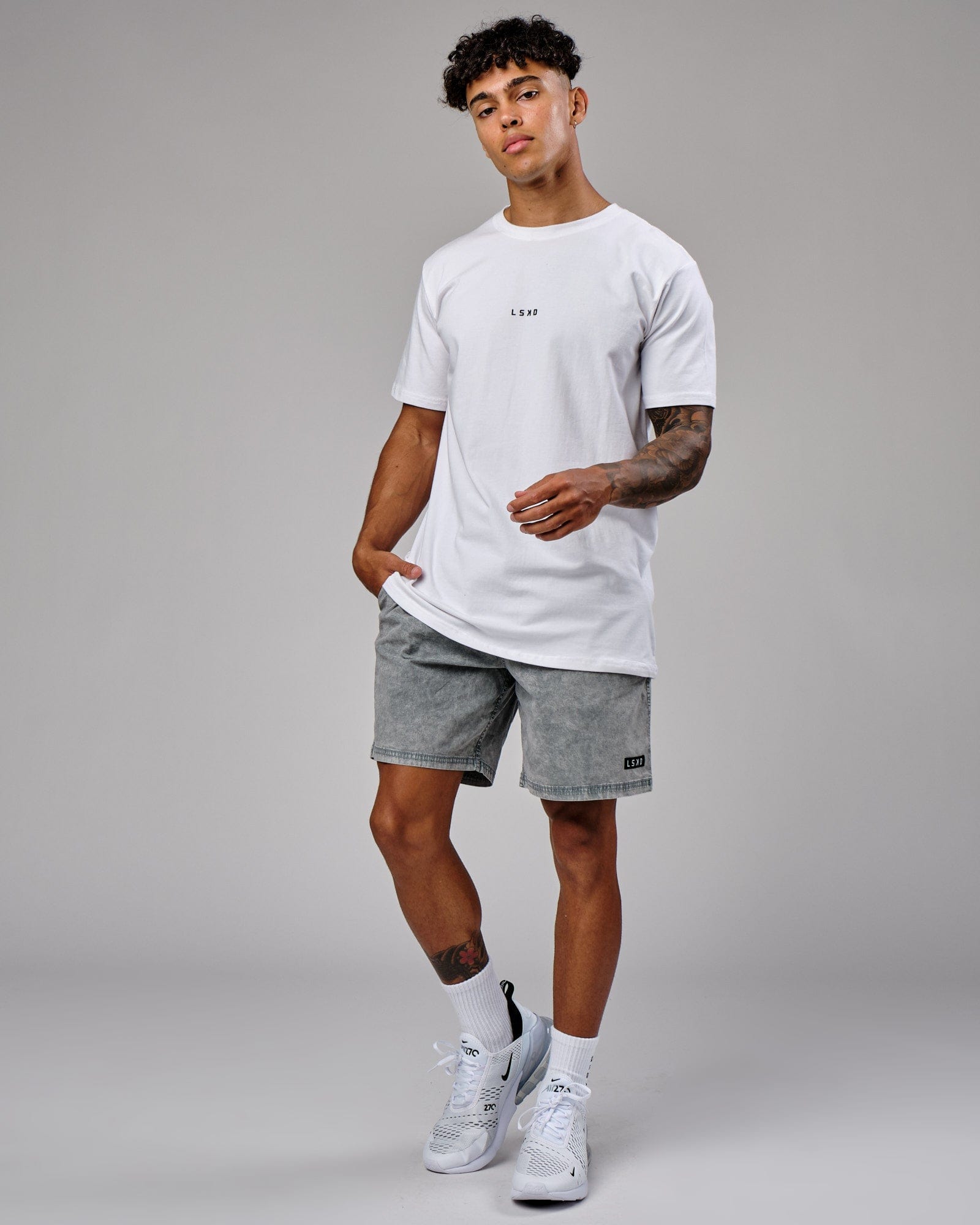 Model wearing Daily Short - Pigment Slate