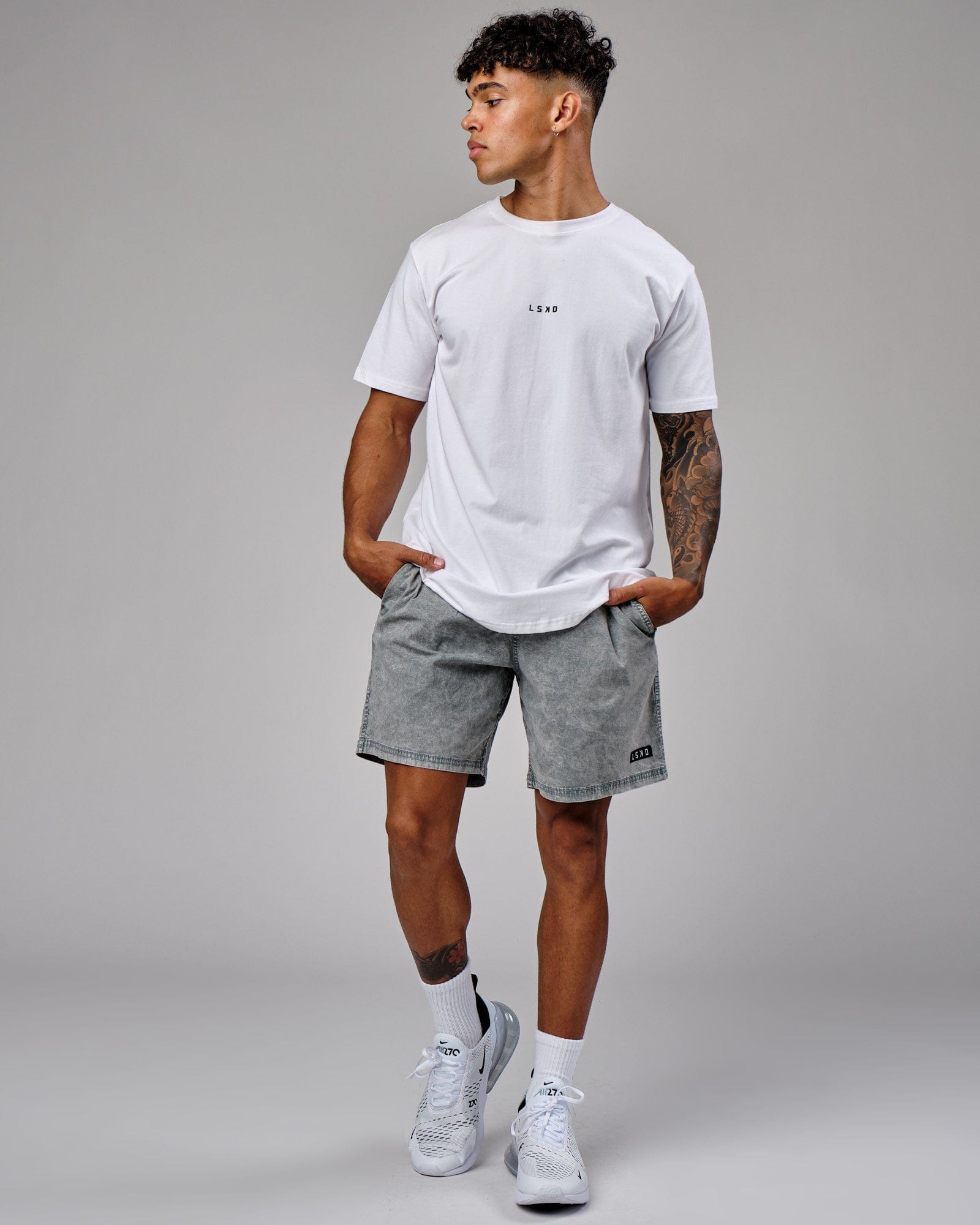 Model wearing Daily Short - Pigment Slate