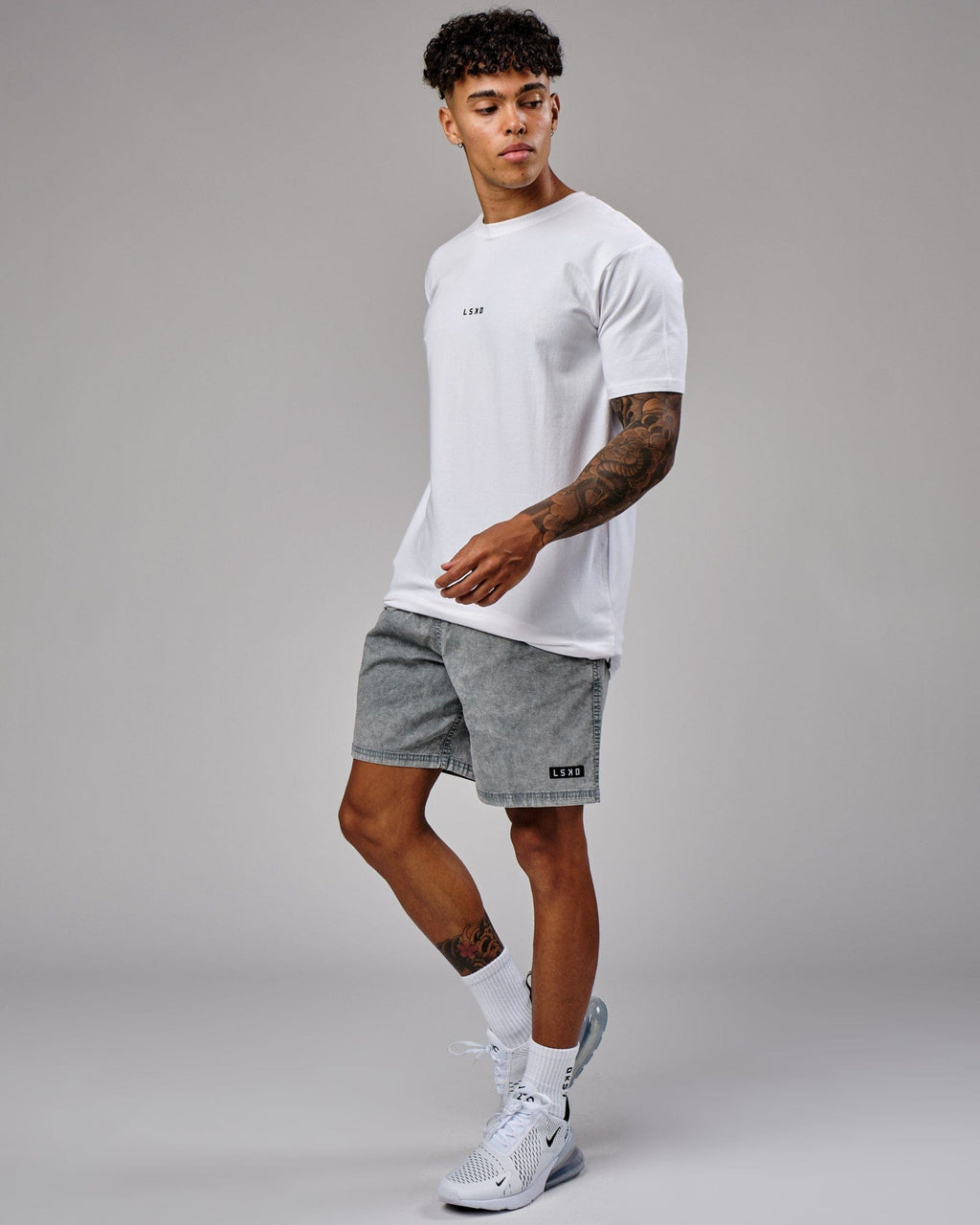 Model wearing Daily Short - Pigment Slate