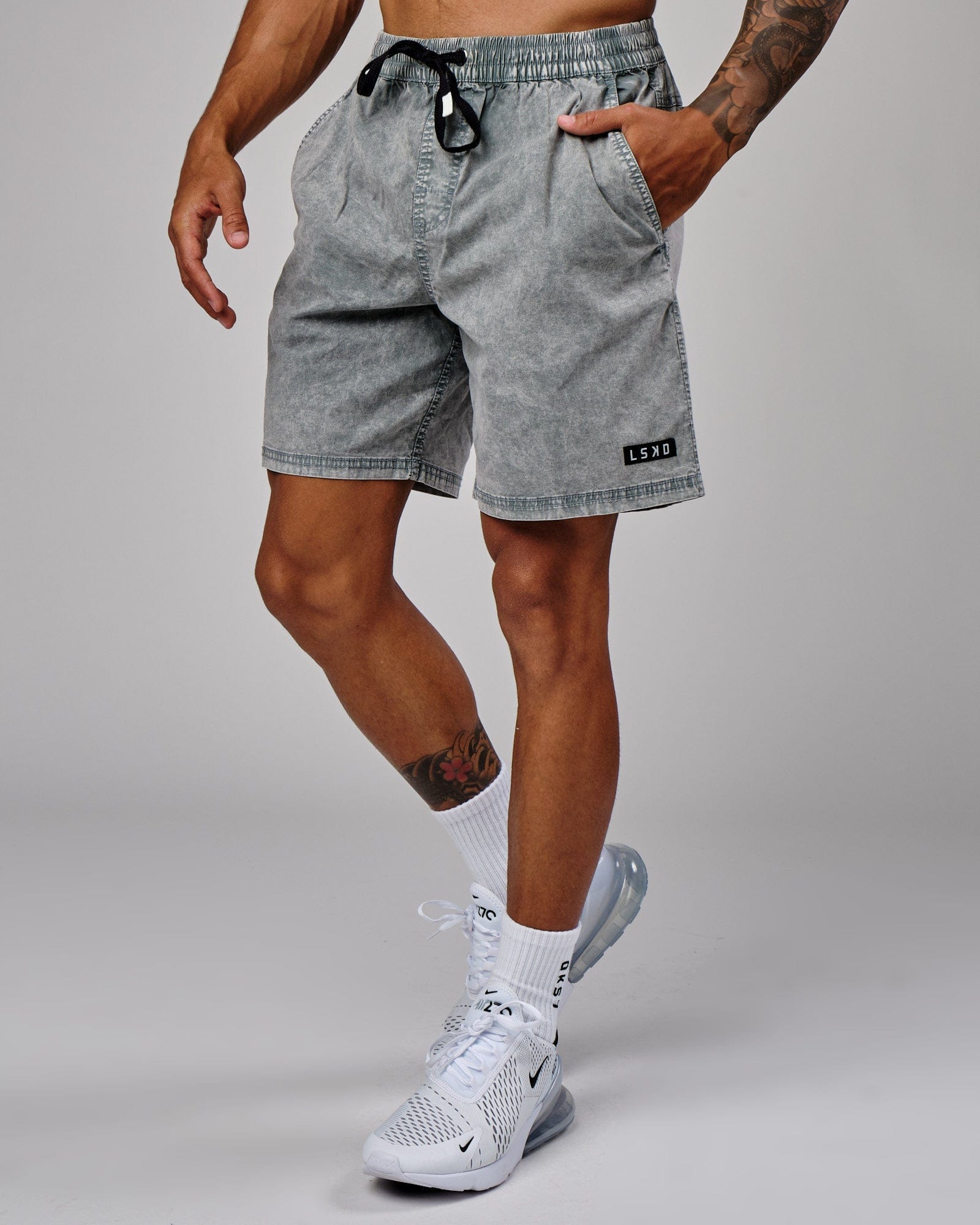 Model wearing Daily Short - Pigment Slate