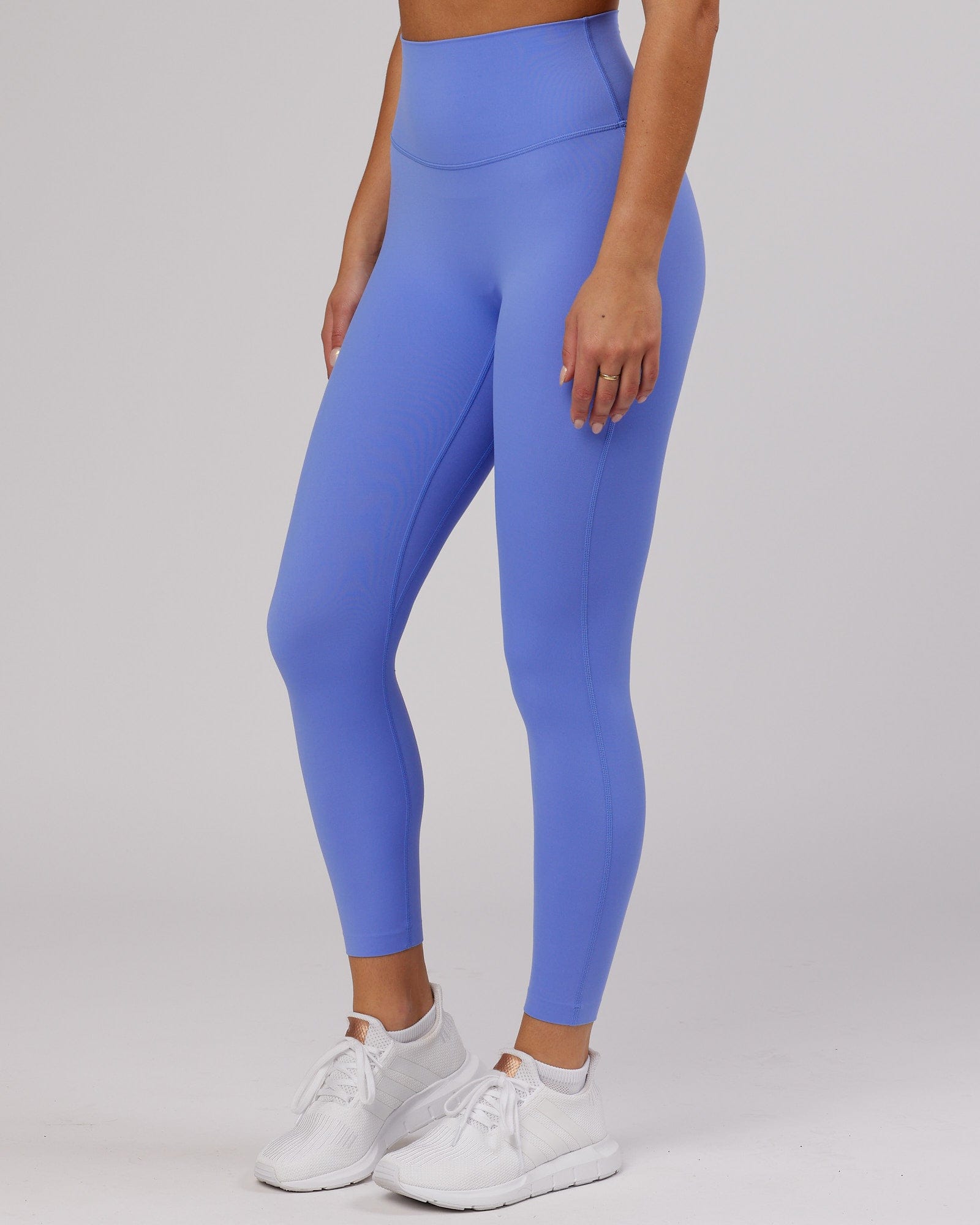 Model wearing Elixir 7/8 Length Tight - Indulgent Blue