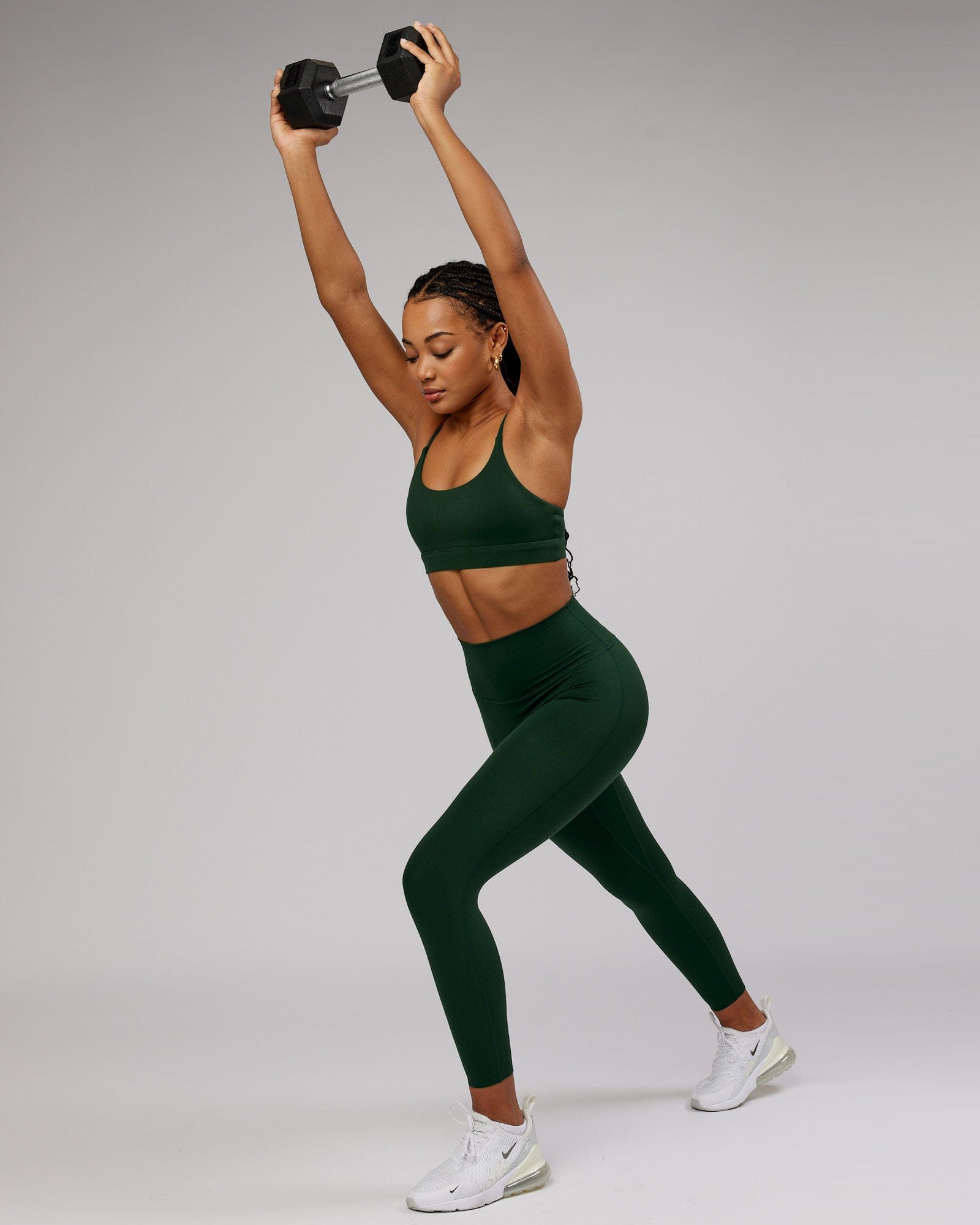 Model wearing Elixir 7/8 Length Tight - Ivy Green