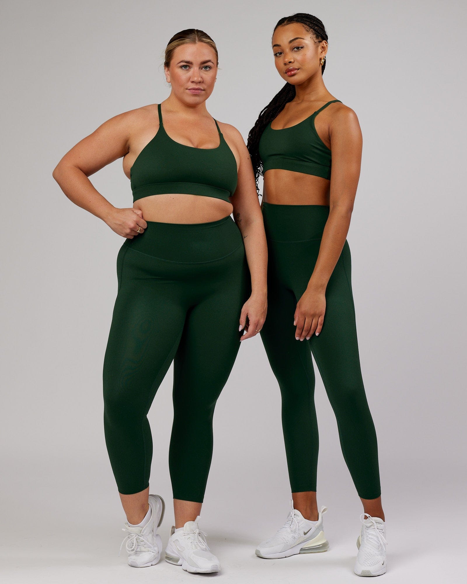 Model wearing Elixir 7/8 Length Tight - Ivy Green