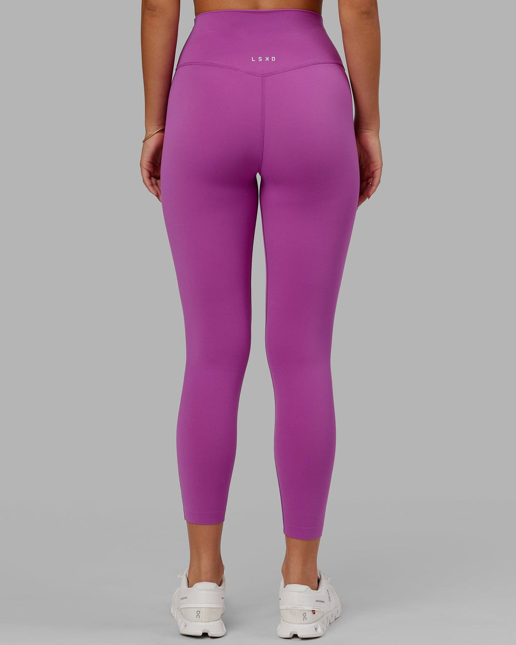 Model wearing Elixir 7/8 Length Tight - Orchid