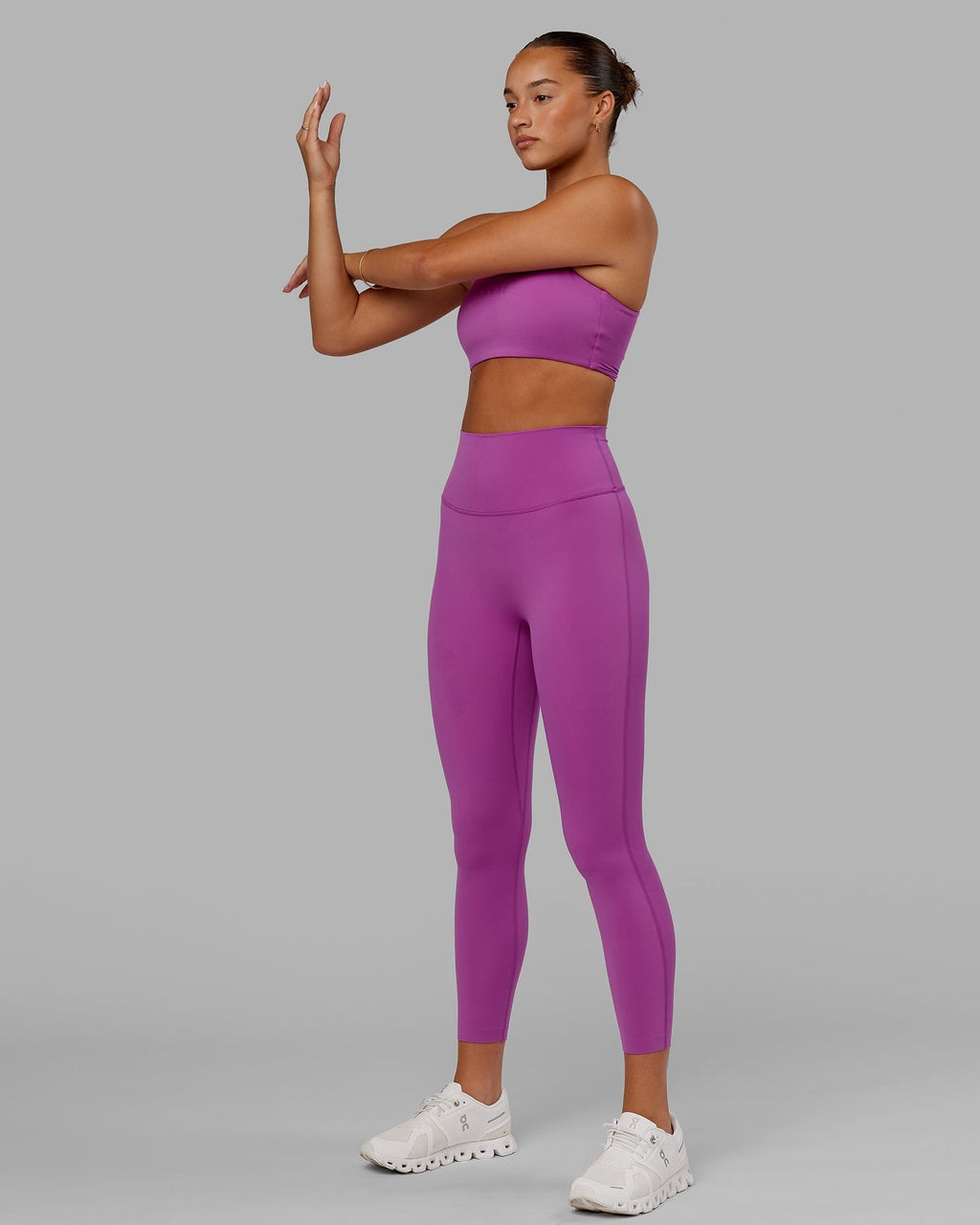 Model wearing Elixir 7/8 Length Tight - Orchid