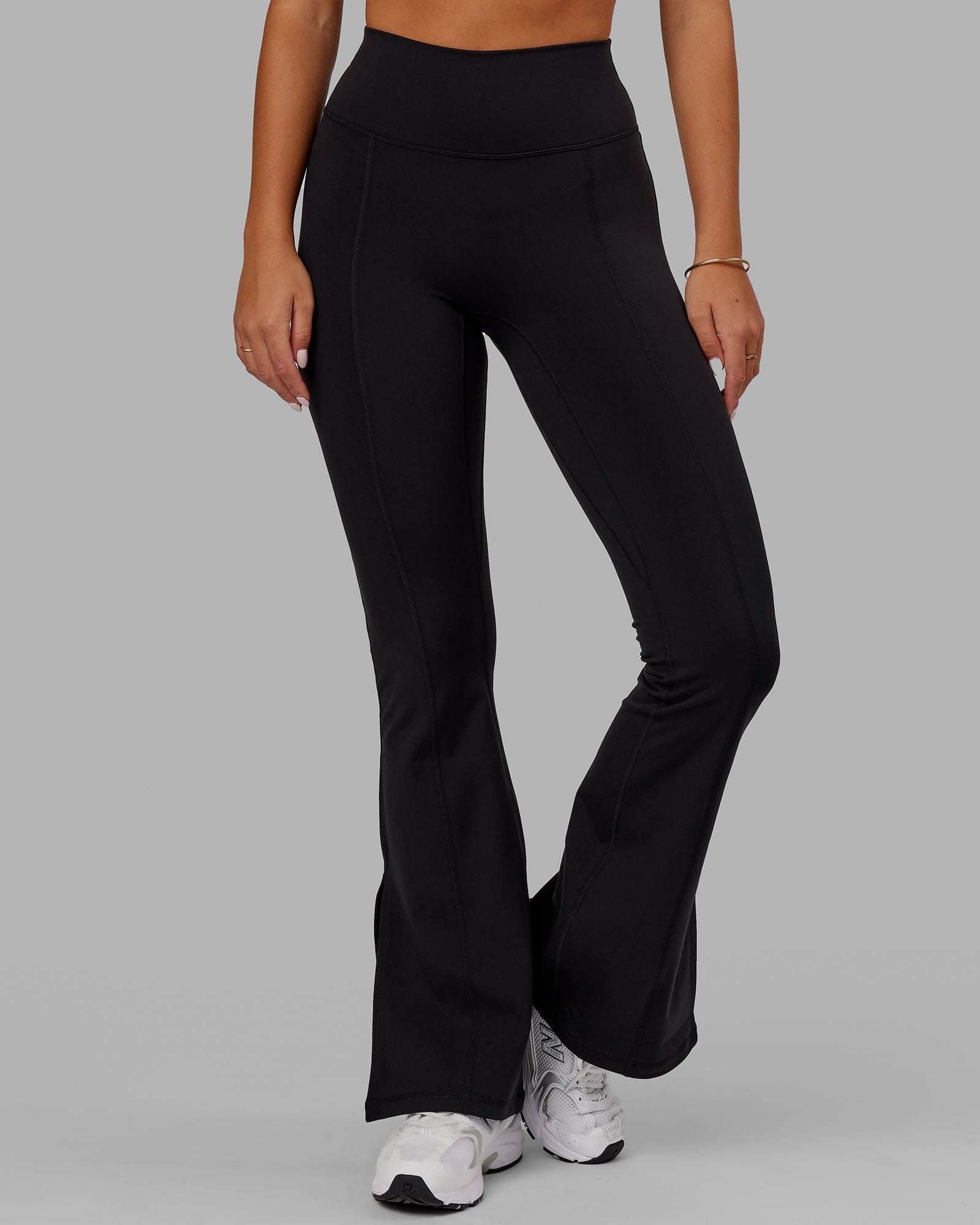 Model wearing Energy Flare Tights - Black