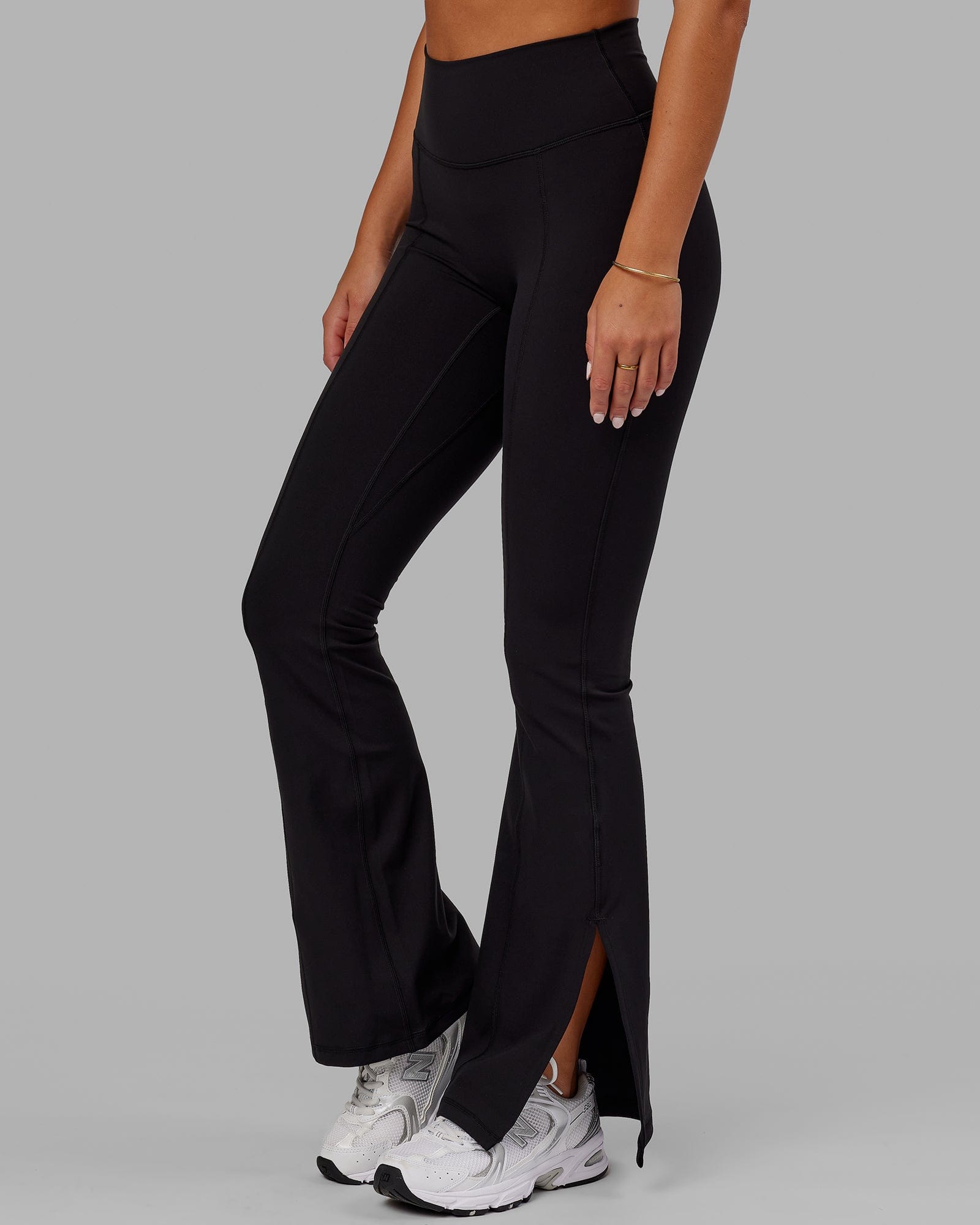 Model wearing Energy Flare Tights - Black