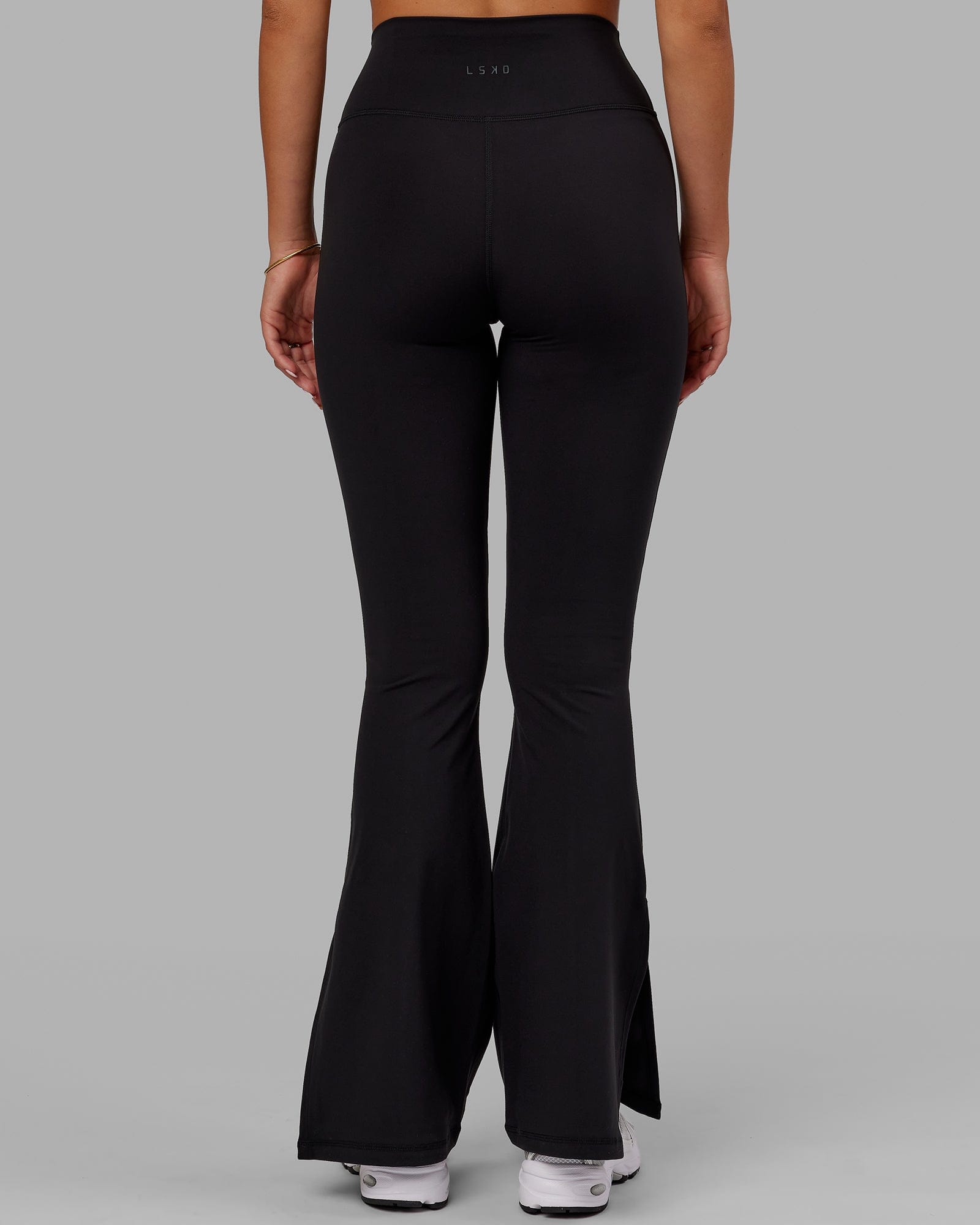 Model wearing Energy Flare Tights - Black