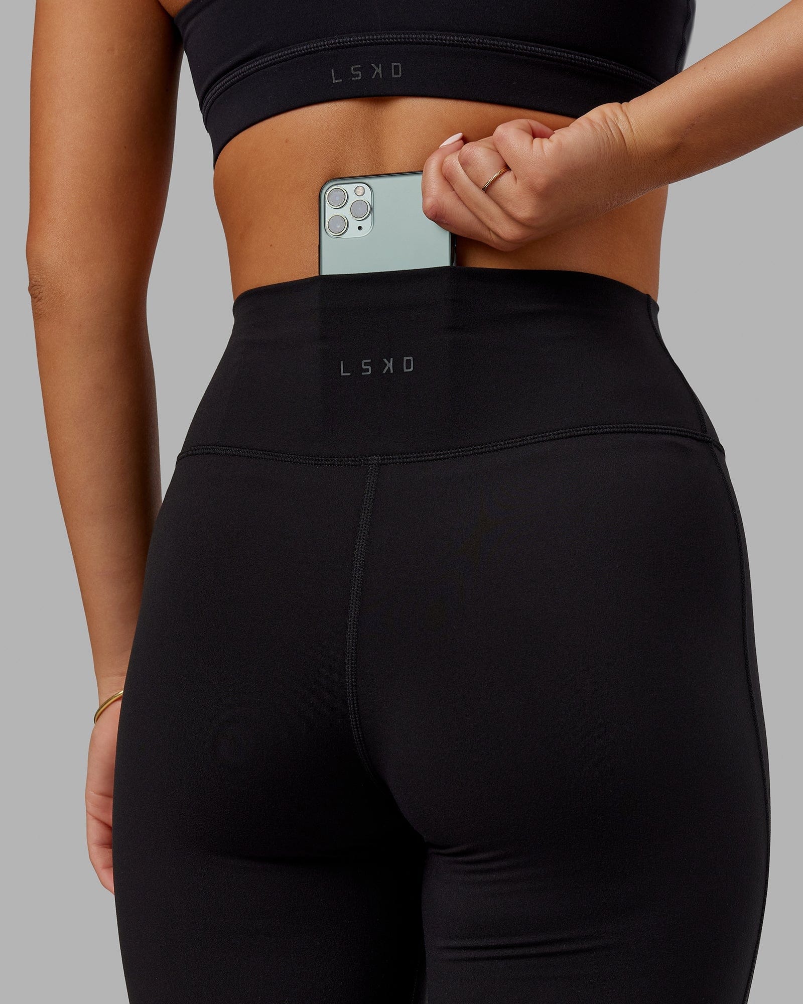 Model wearing Energy Flare Tights - Black