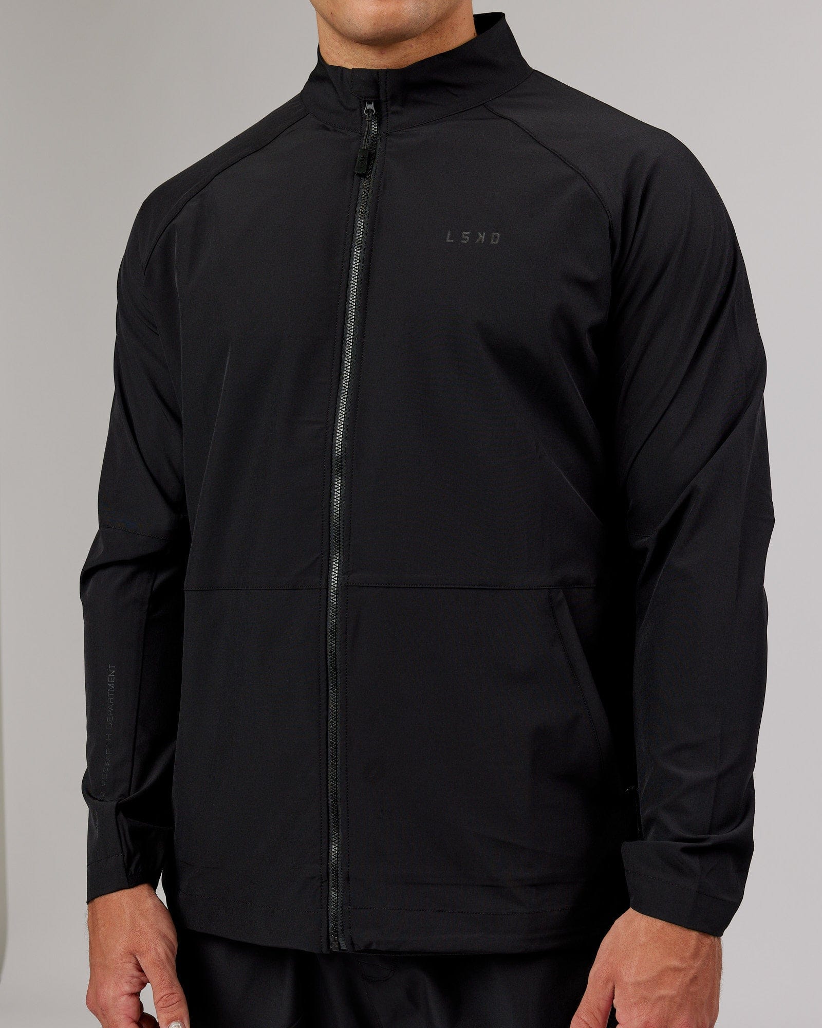 Model wearing Energy Stretch Performance Jacket - Black