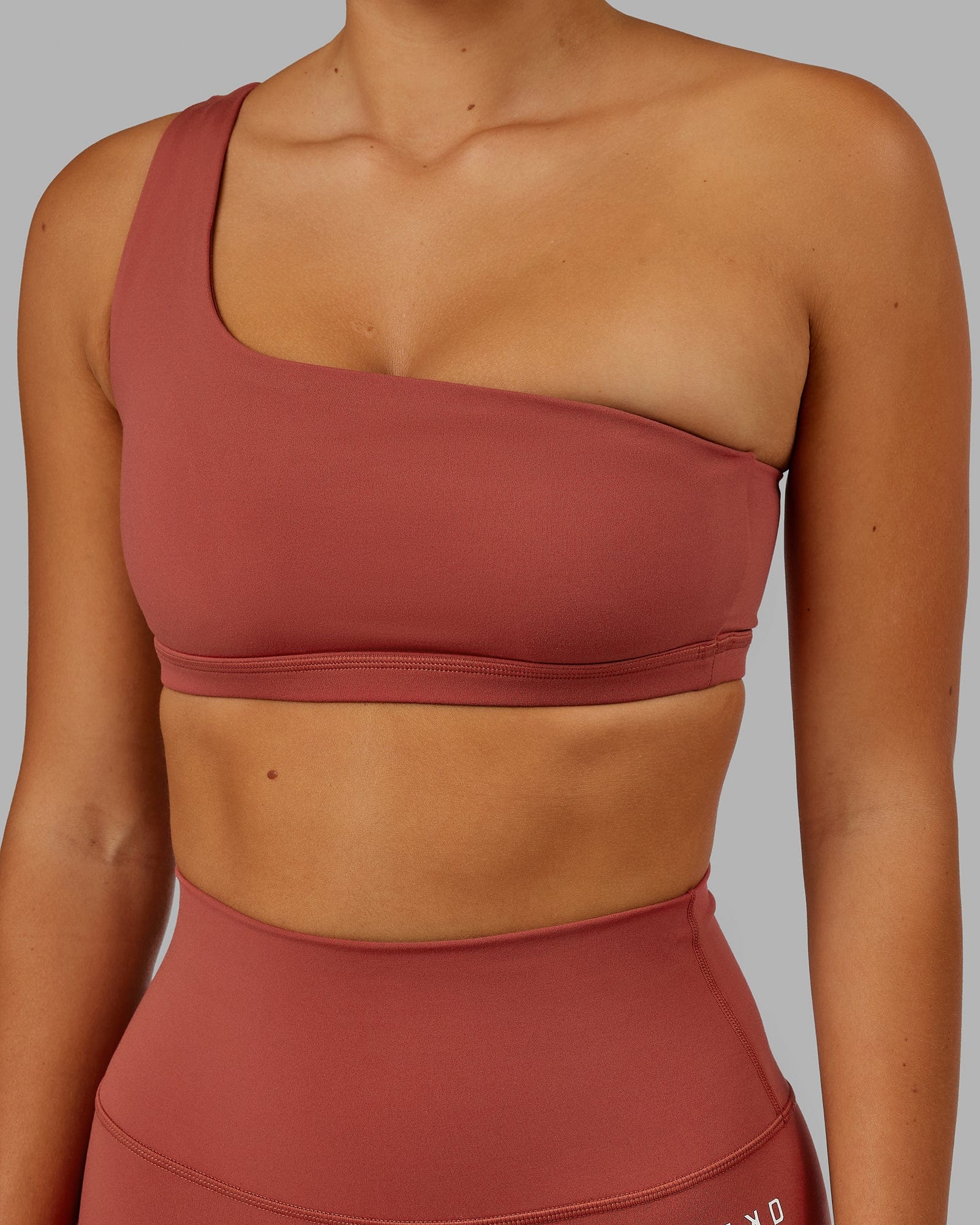 Model wearing Flex Sports Bra - Paprika