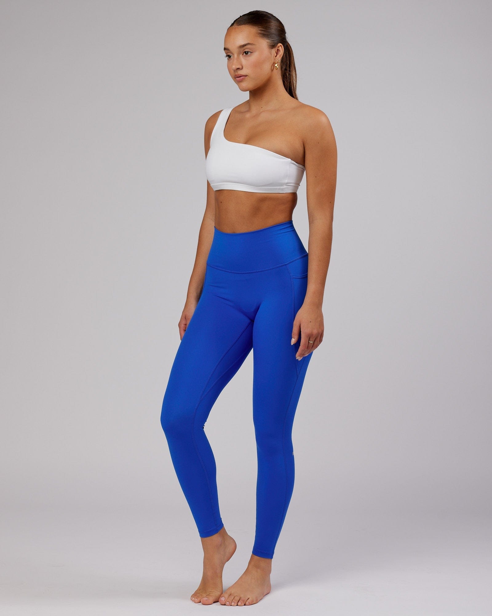 Model wearing Flex Sports Bra - White