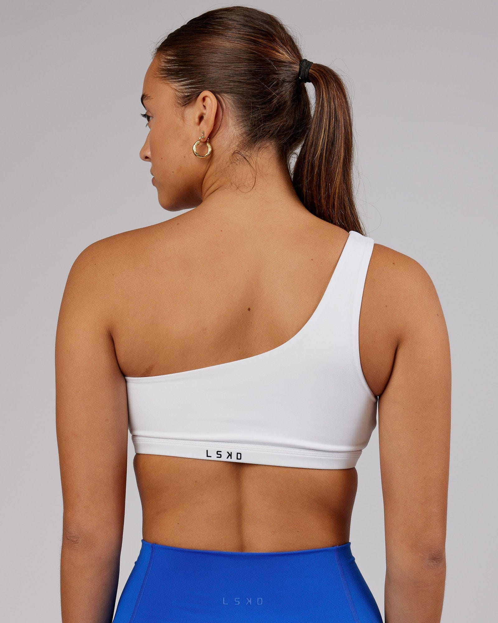 Model wearing Flex Sports Bra - White