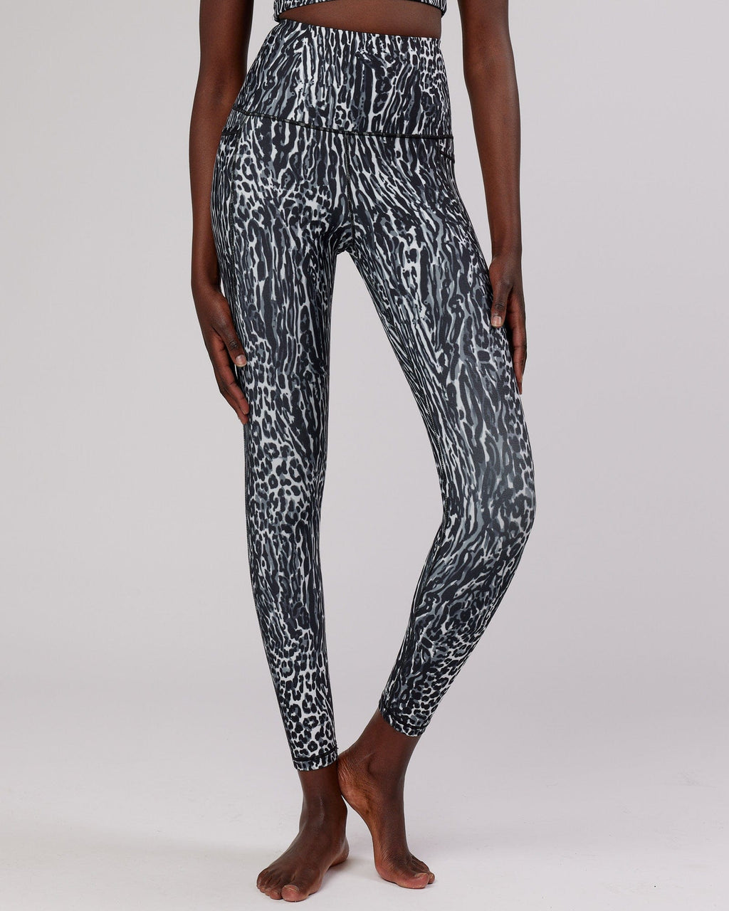 Model wearing Flux Full Length Tight - Night Leopard