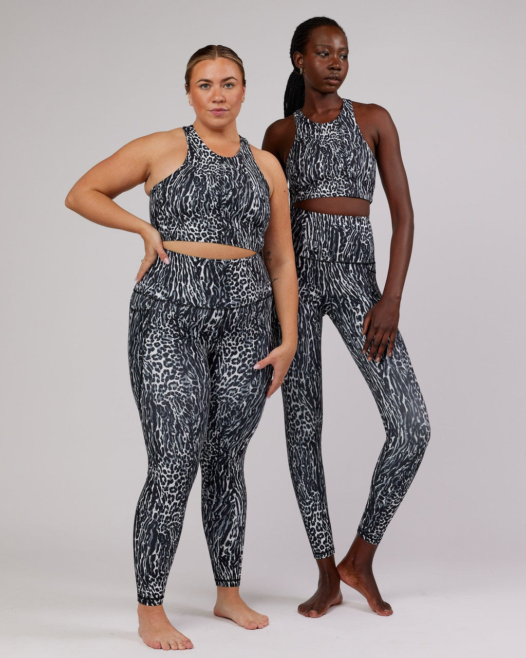 Model wearing Flux Full Length Tight - Night Leopard