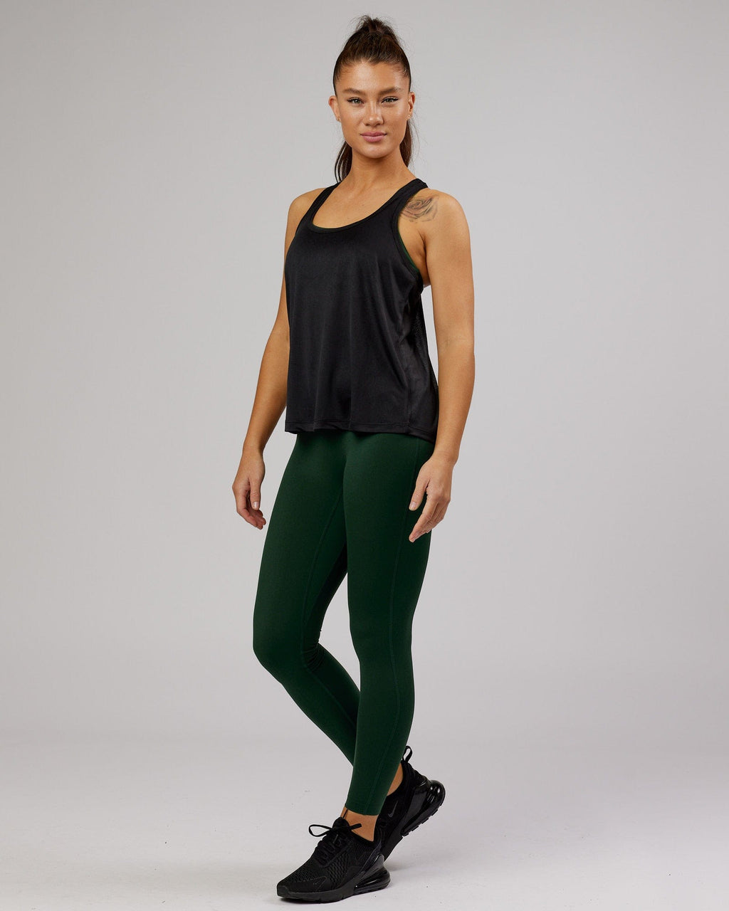 Model wearing Free Throw Tank - Black