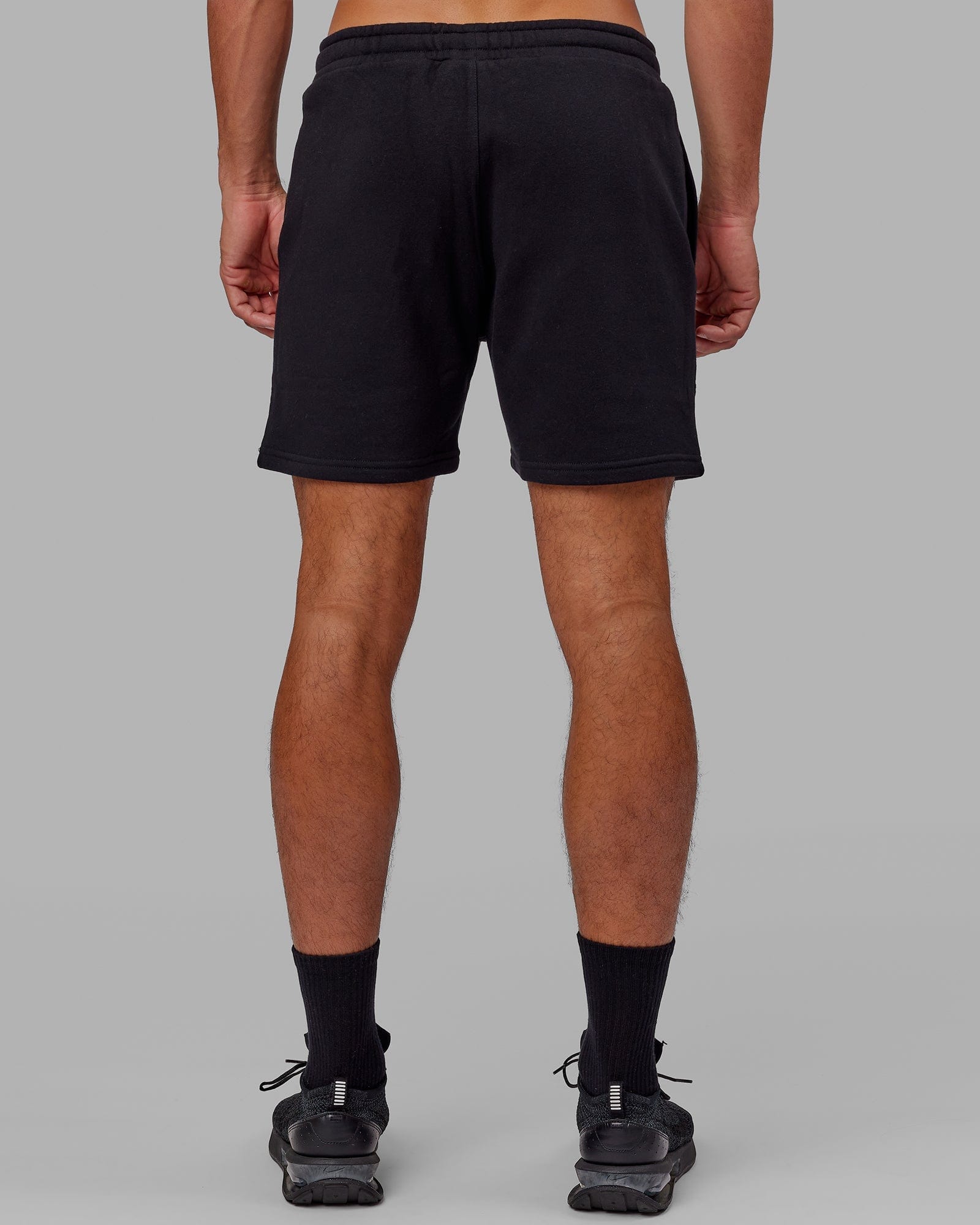 Model wearing Fundamental Track Short - Black-Black