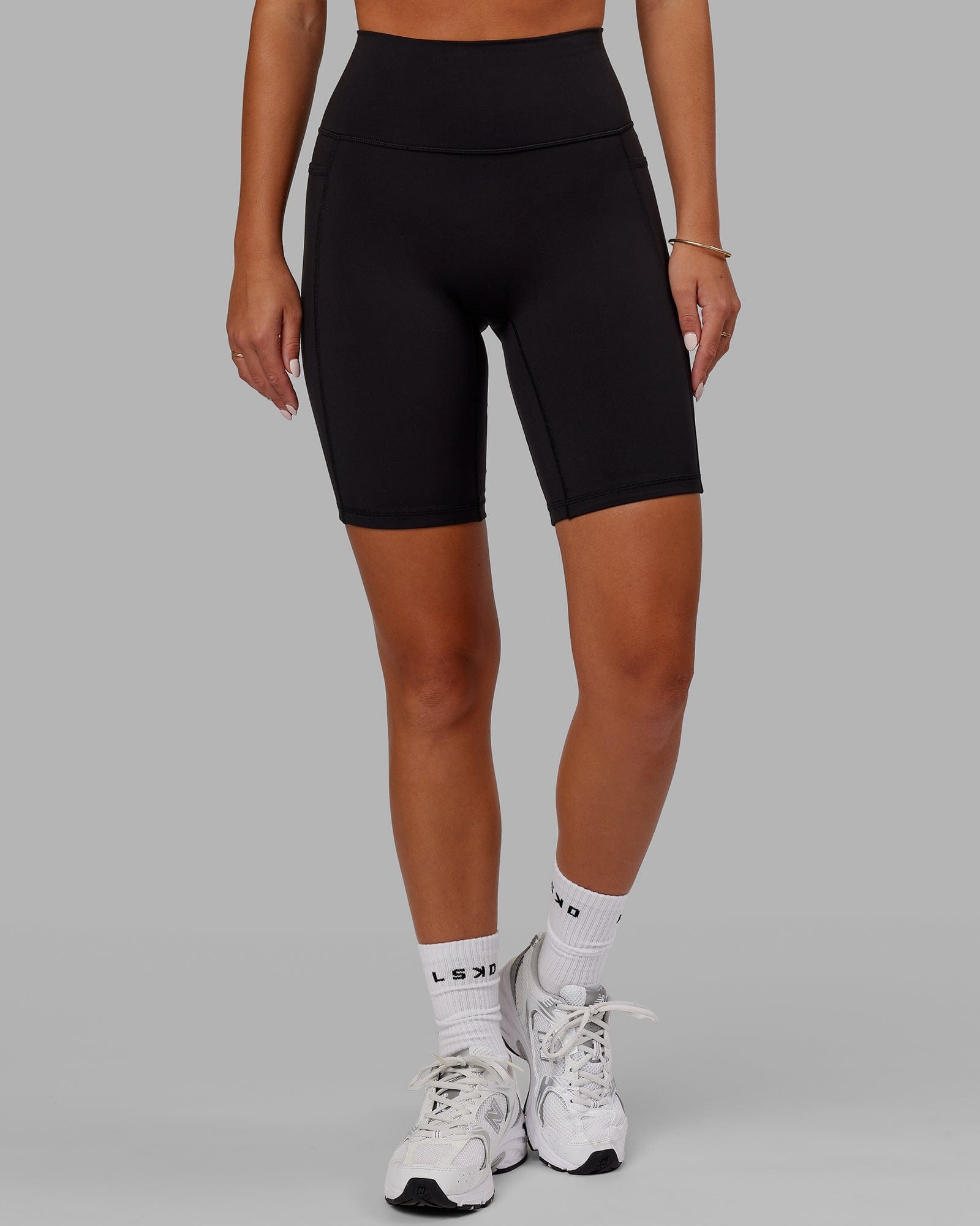 Model wearing Fusion Bike Short - Black