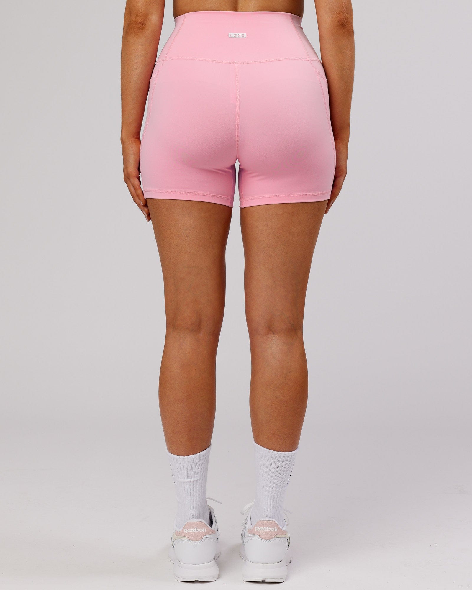 Model wearing Fusion X-Short Tight - Pink Frosting
