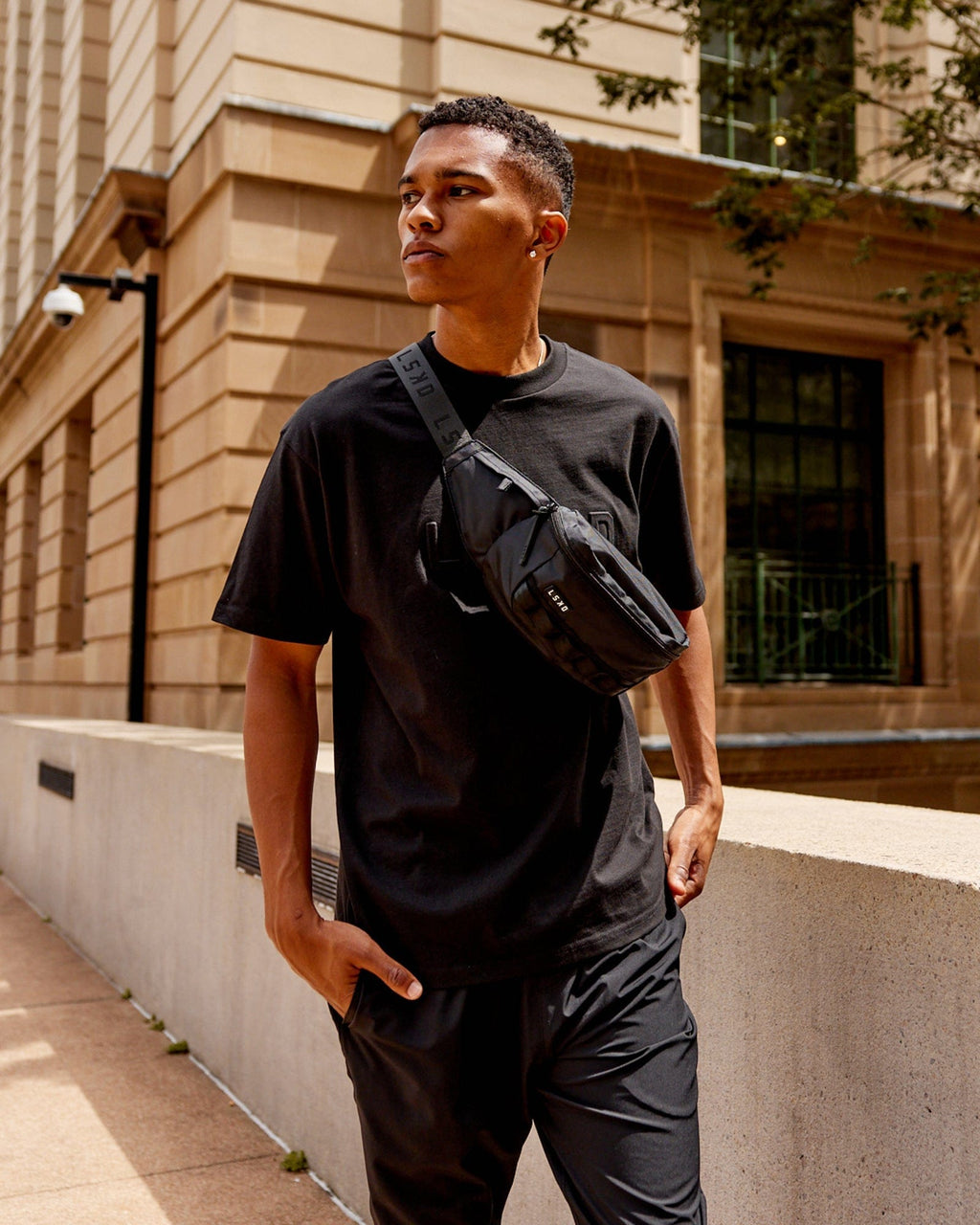 Model wearing Hike Crossbody Bag - Black