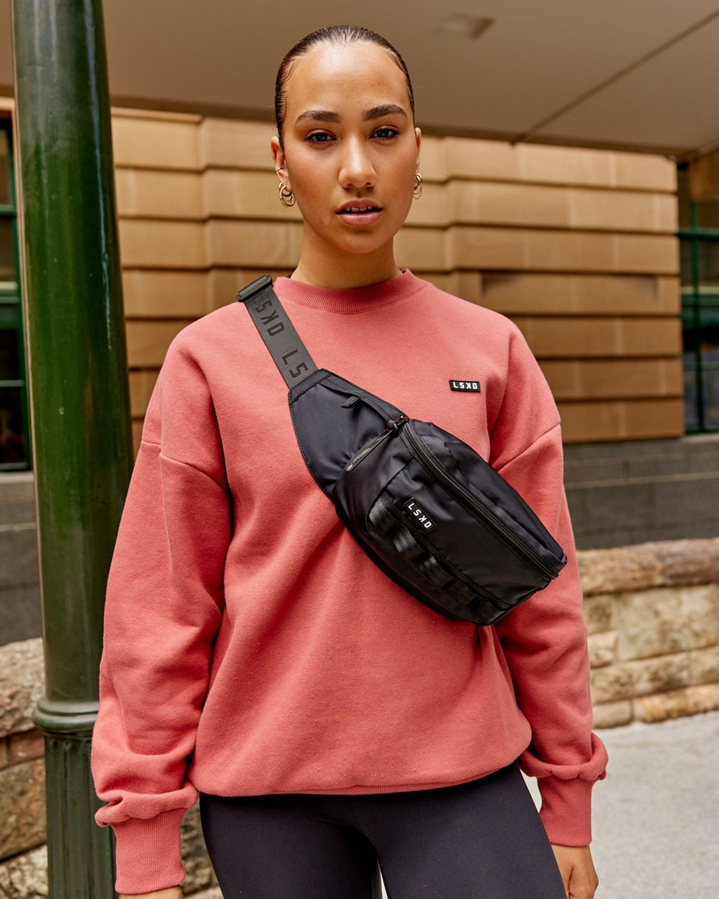 Model wearing Hike Crossbody Bag - Black