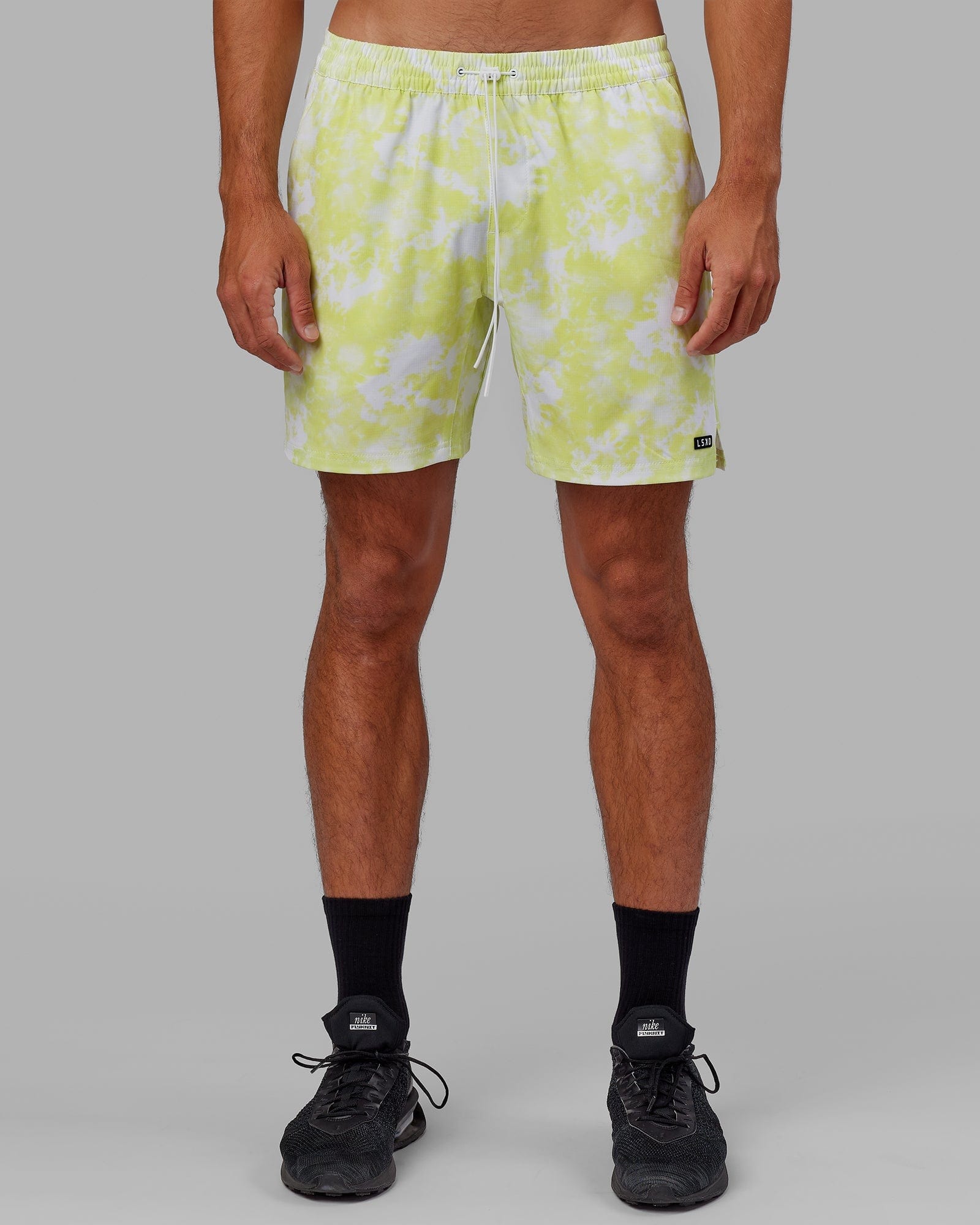 Model wearing Hunter 7" Performance Short - Citrus Green