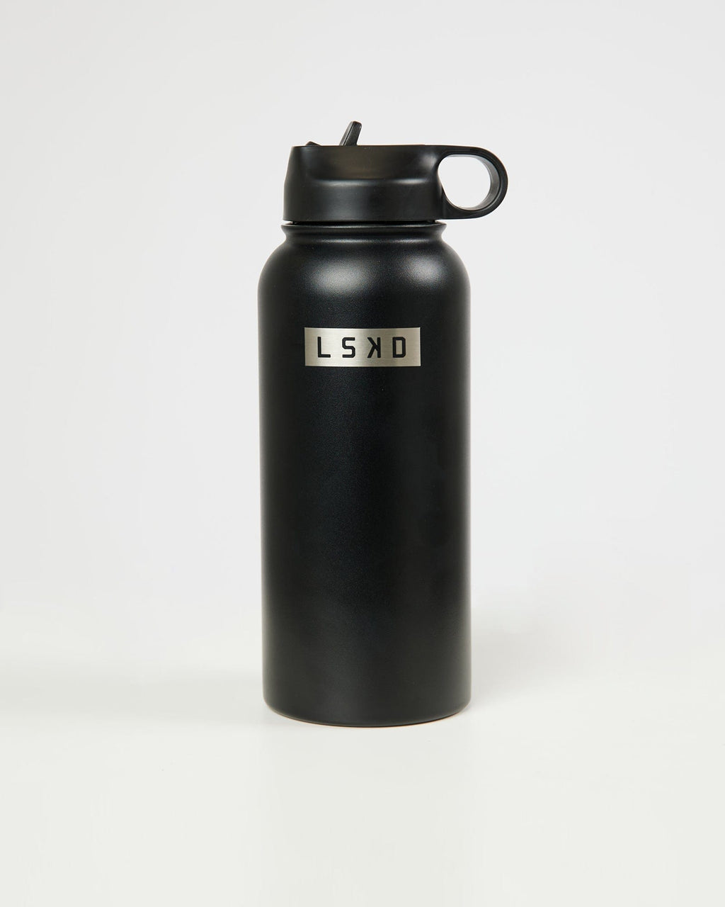 Model wearing Hydrosphere 32oz Insulated Metal Bottle - Black-Black