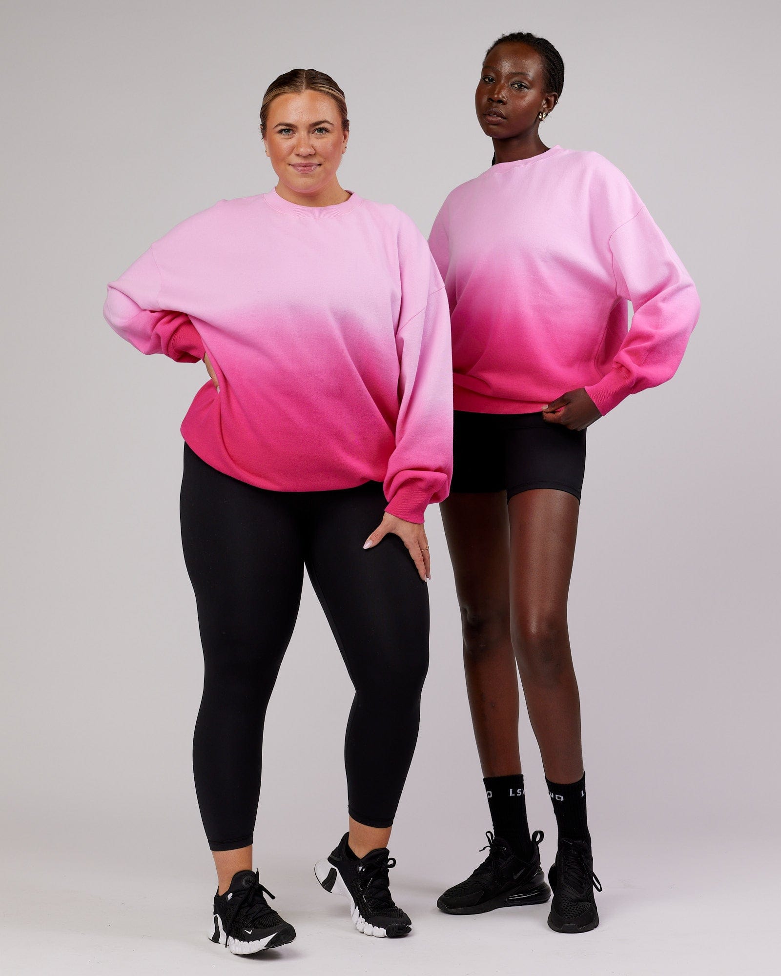 Model wearing Incline Sweater - Magenta