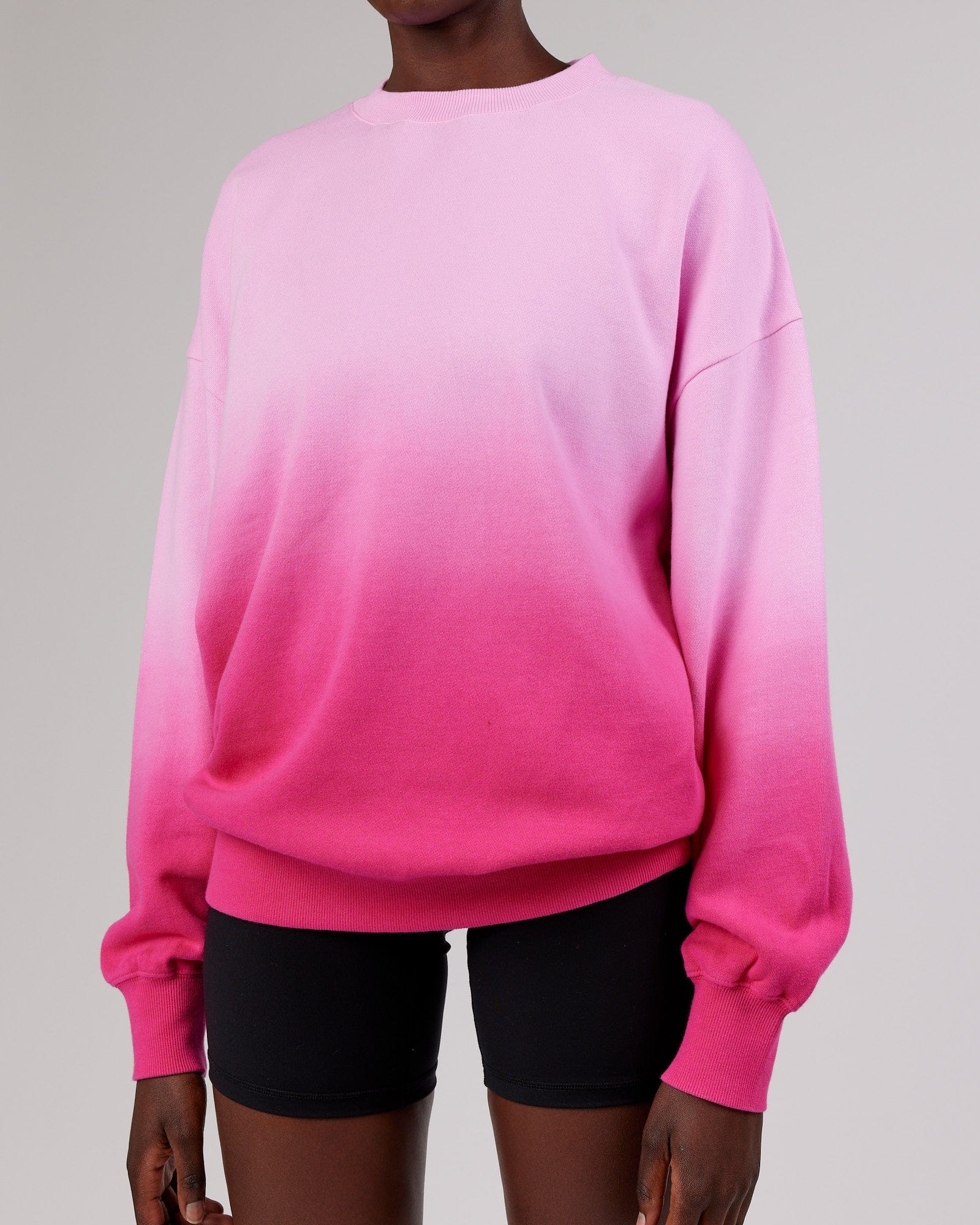 Model wearing Incline Sweater - Magenta