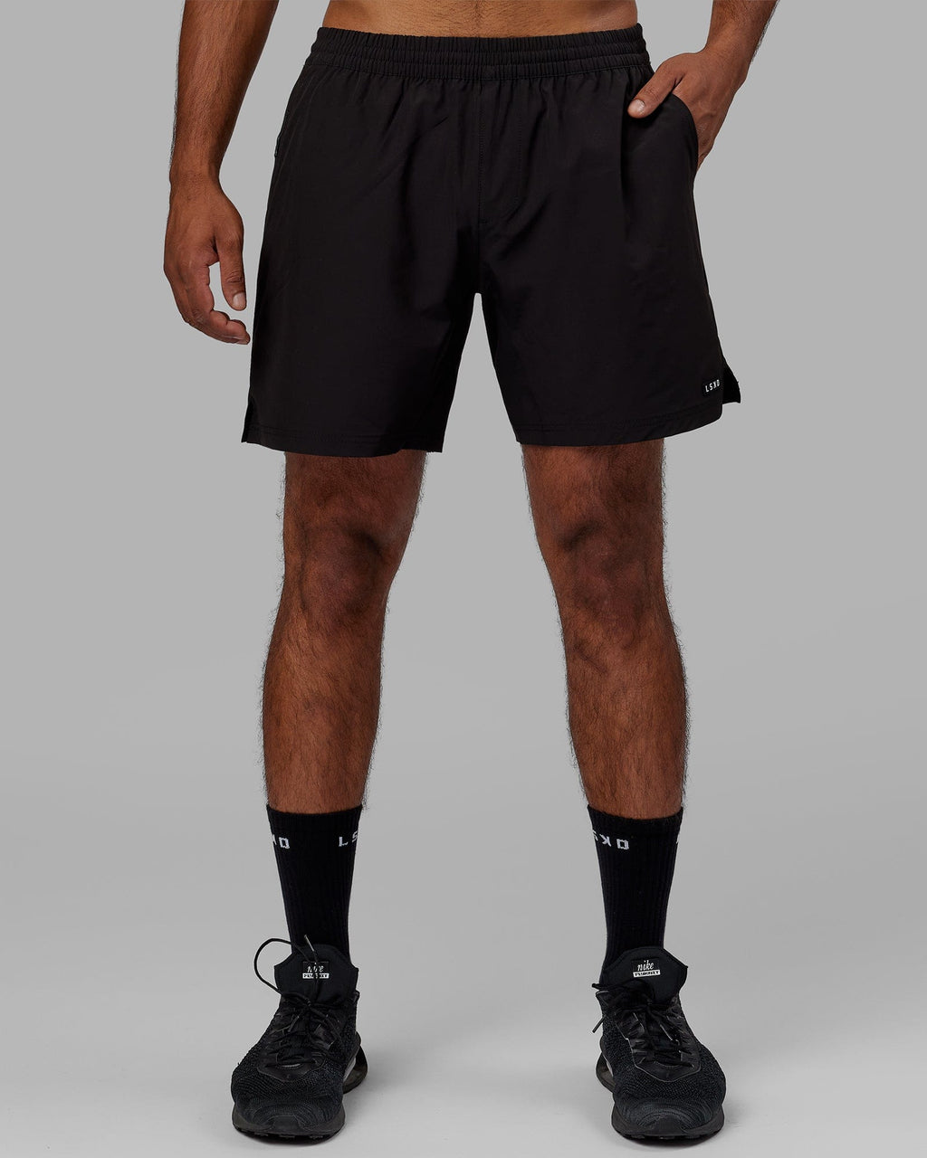 Model wearing Intensity 7" Performance Short - Black