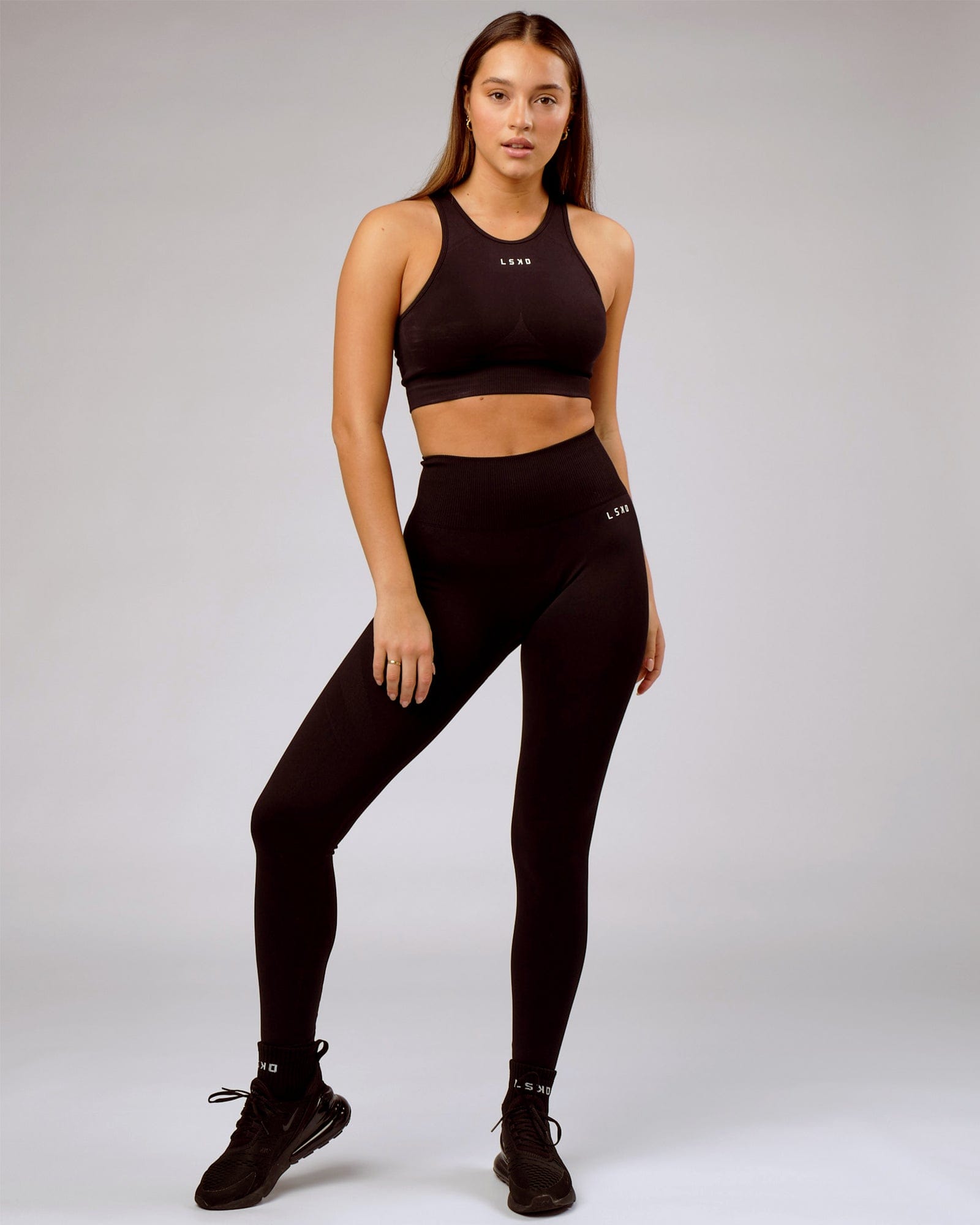 Model wearing Limitless Seamless Full Length Tight - Black