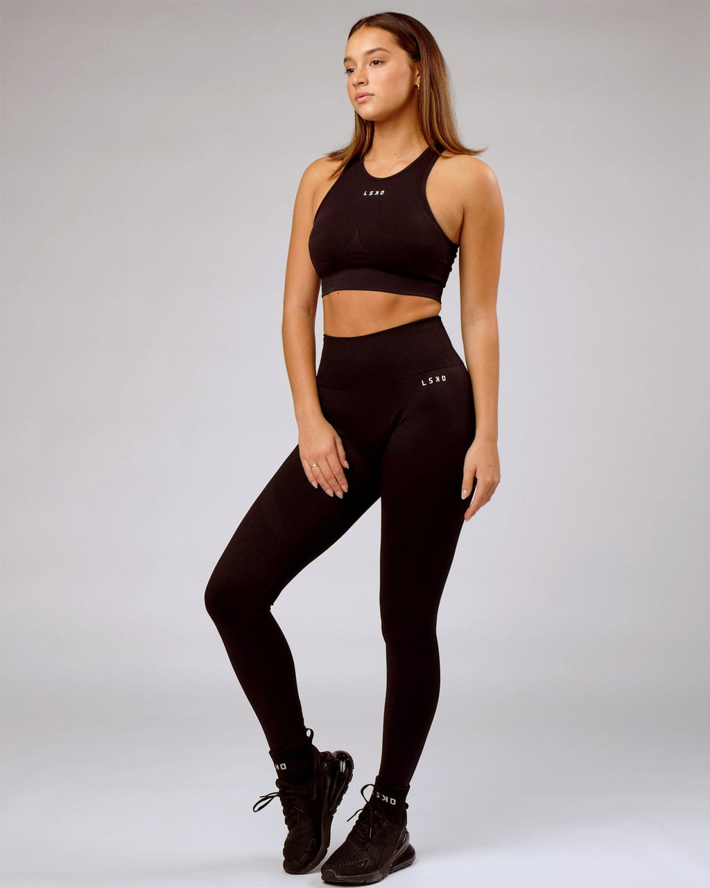 Model wearing Limitless Seamless Full Length Tight - Black
