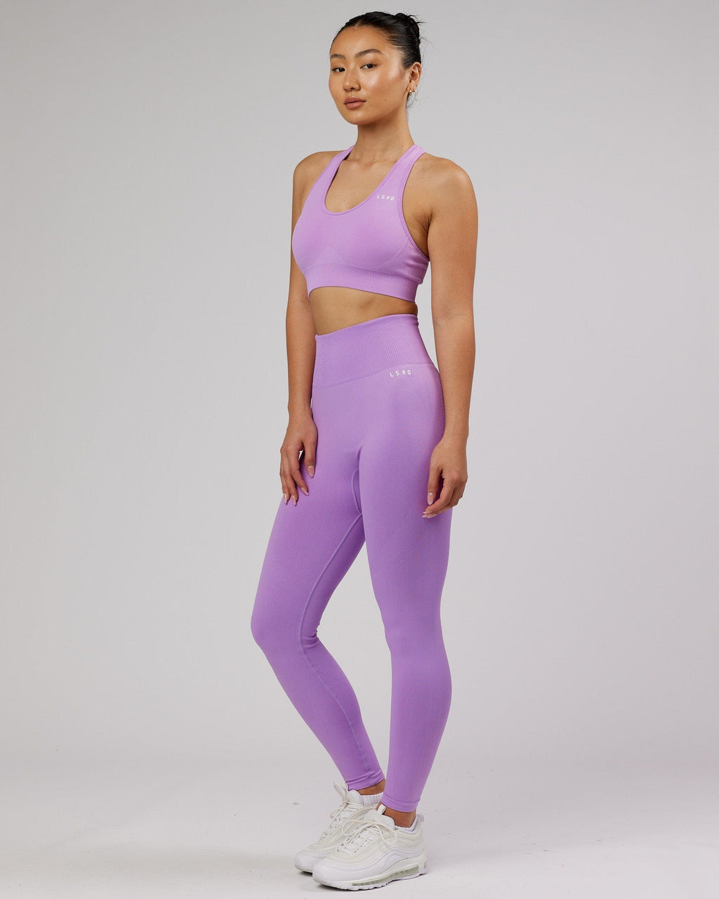 Model wearing Limitless Seamless Full Length Tight - Lilac