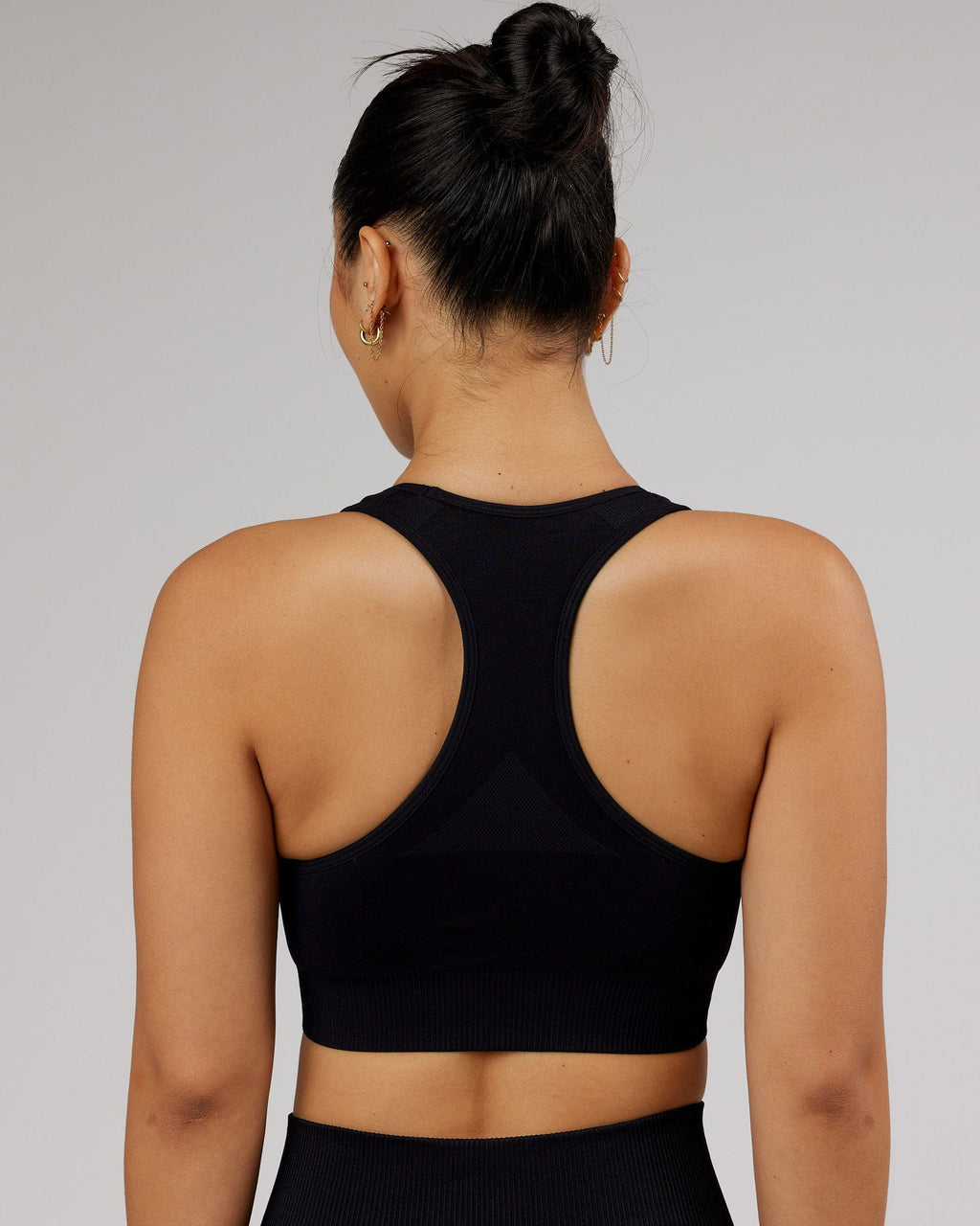 Model wearing Limitless Seamless Sports Bra - Black