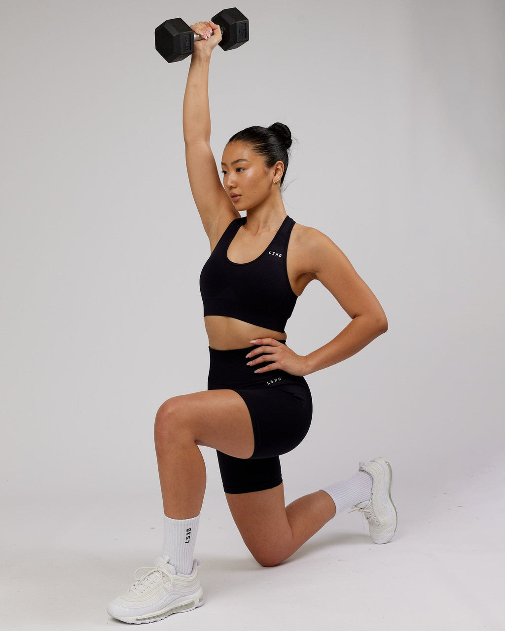 Model wearing Limitless Seamless Sports Bra - Black