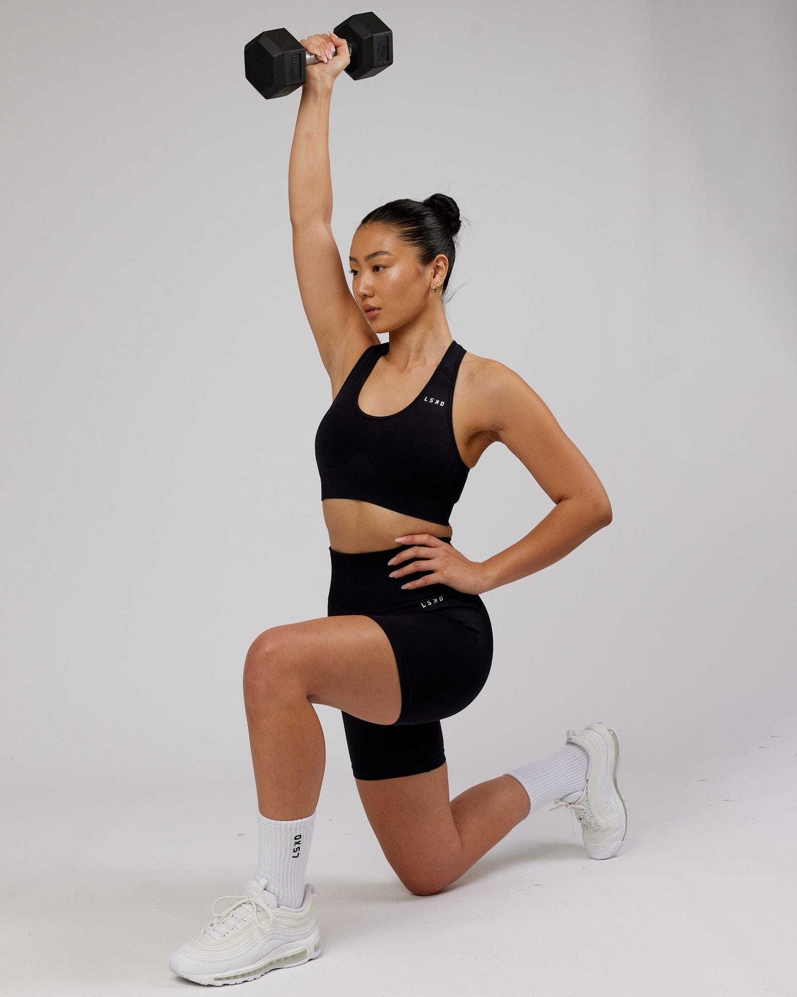 Model wearing Limitless Seamless Sports Bra - Black