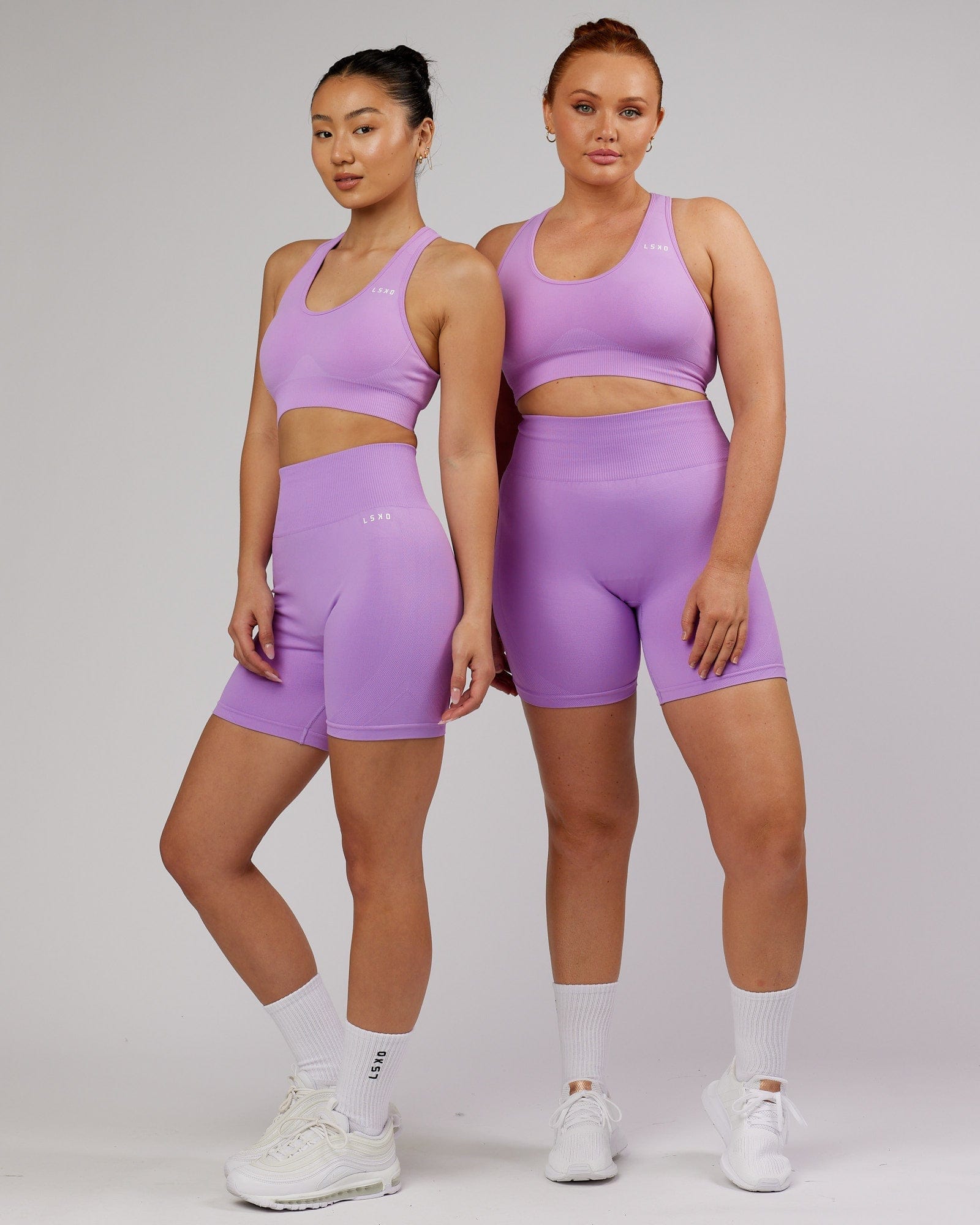 Model wearing Limitless Seamless Sports Bra - Lilac