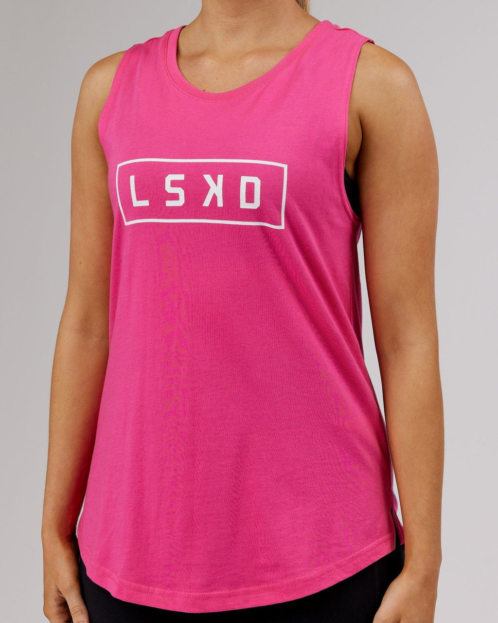 Model wearing Luna Tank - Flamingo